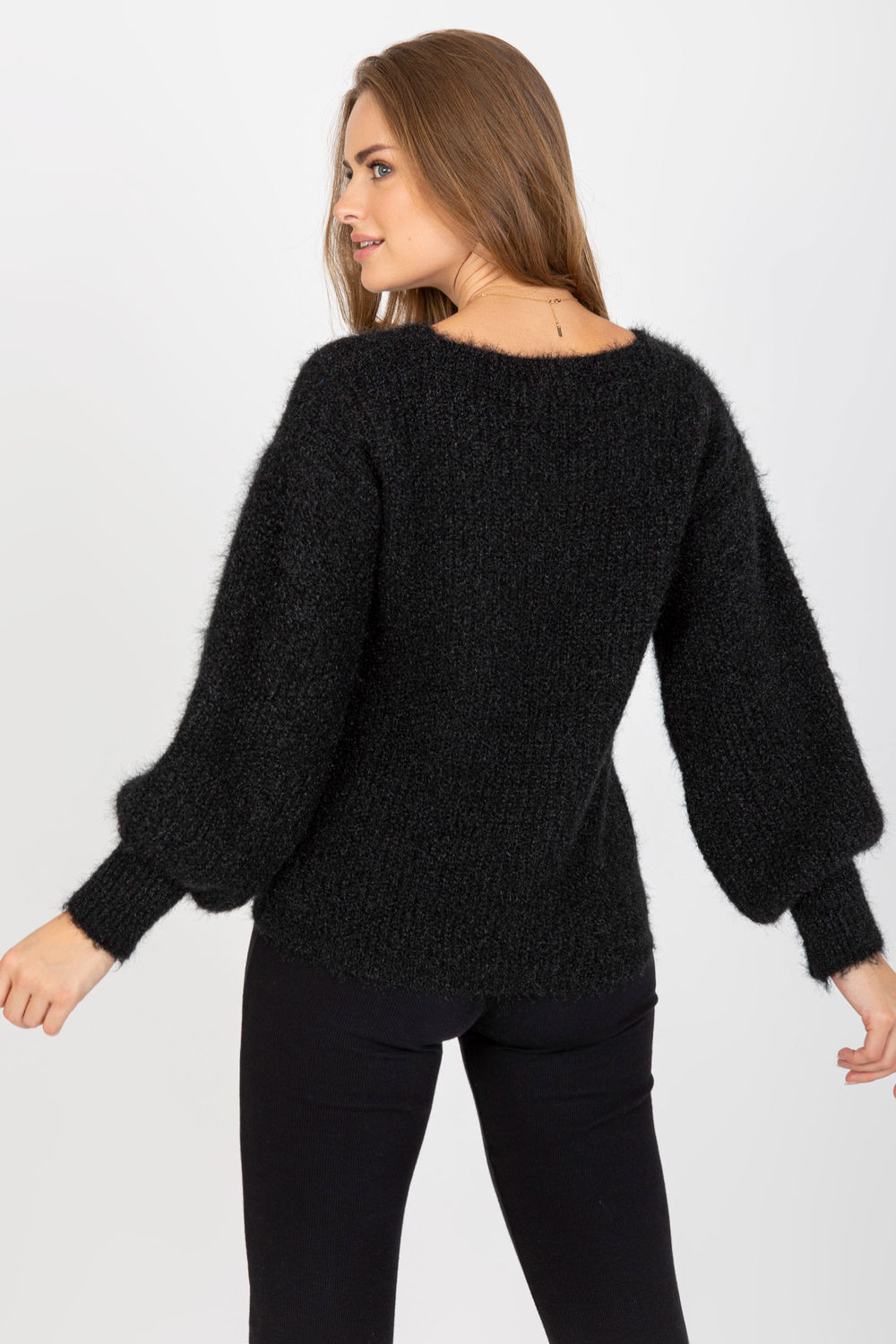 Sweter Damski Model TW-SW-BI-9029.84 Black - Och Bella170129 - Czarny - obrazek 3