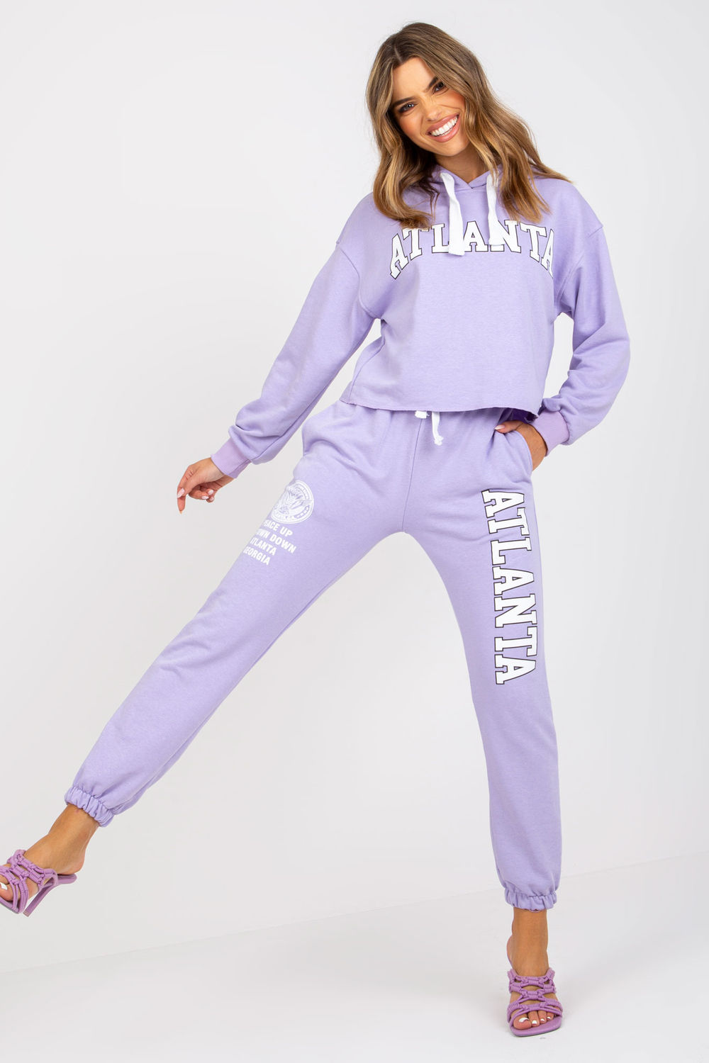 Spodnie Komplet Model EM-KMPL-734.35P Light Violet - Ex Moda170389 - Fioletowy - obrazek 3