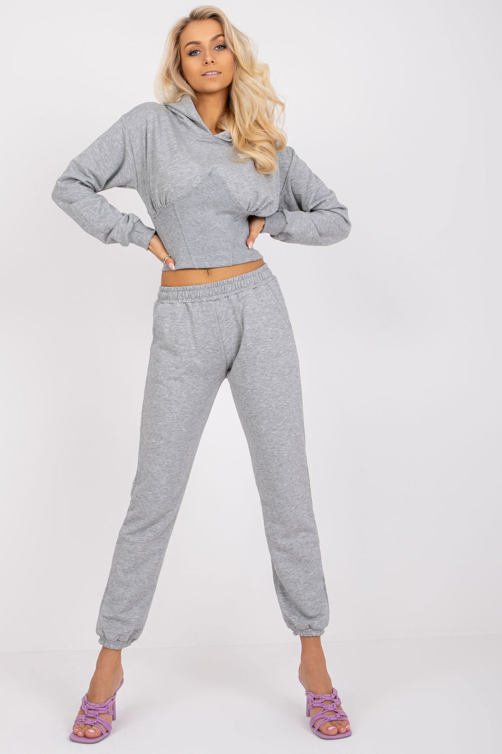 Spodnie Komplet Model EM-KMPL-378.04 Grey - Ex Moda170398 - Szary