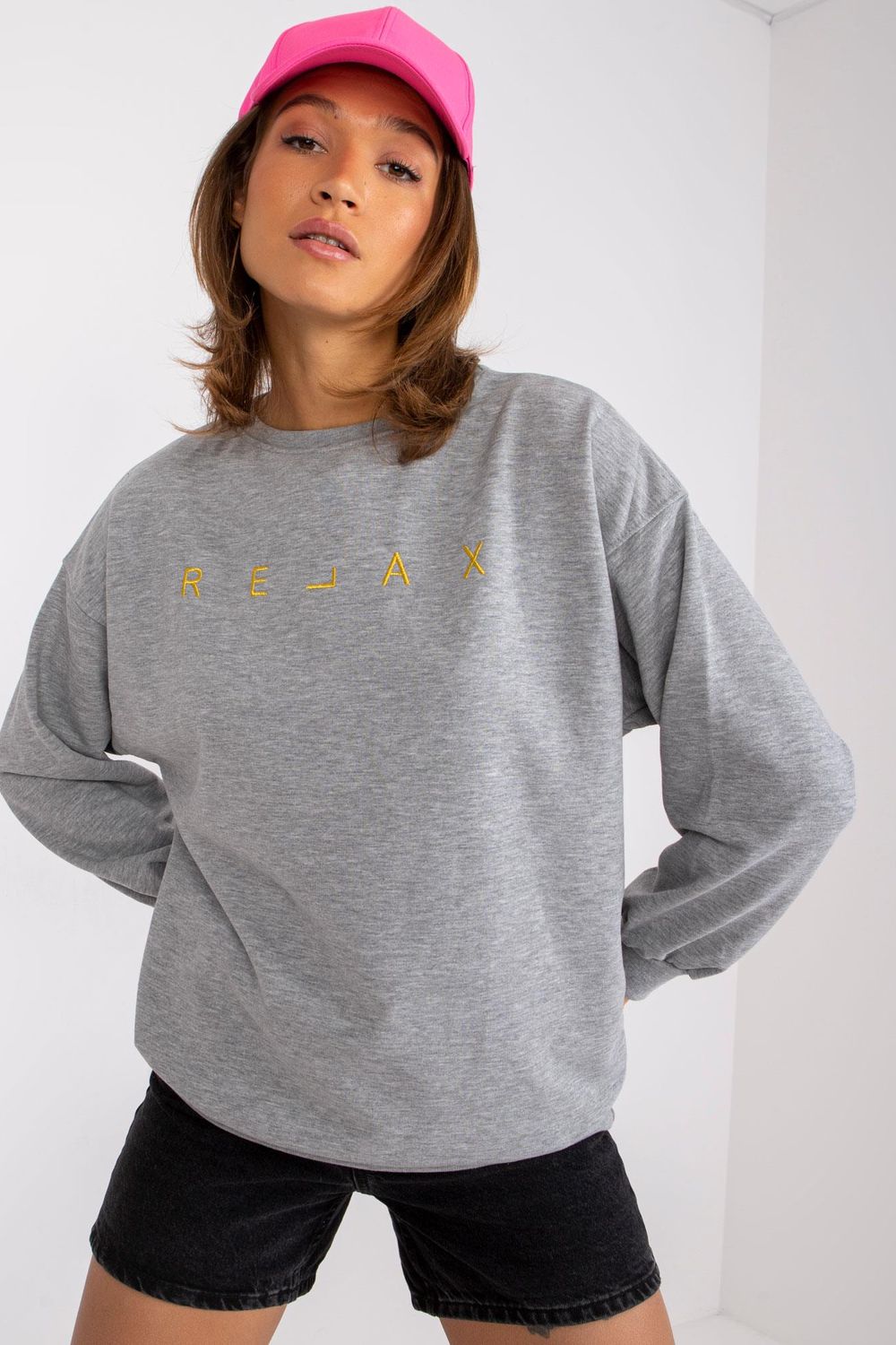 Bluza Damska Model EM-BL-U536/2.00 Grey - Ex Moda170411 - Szary - obrazek 2