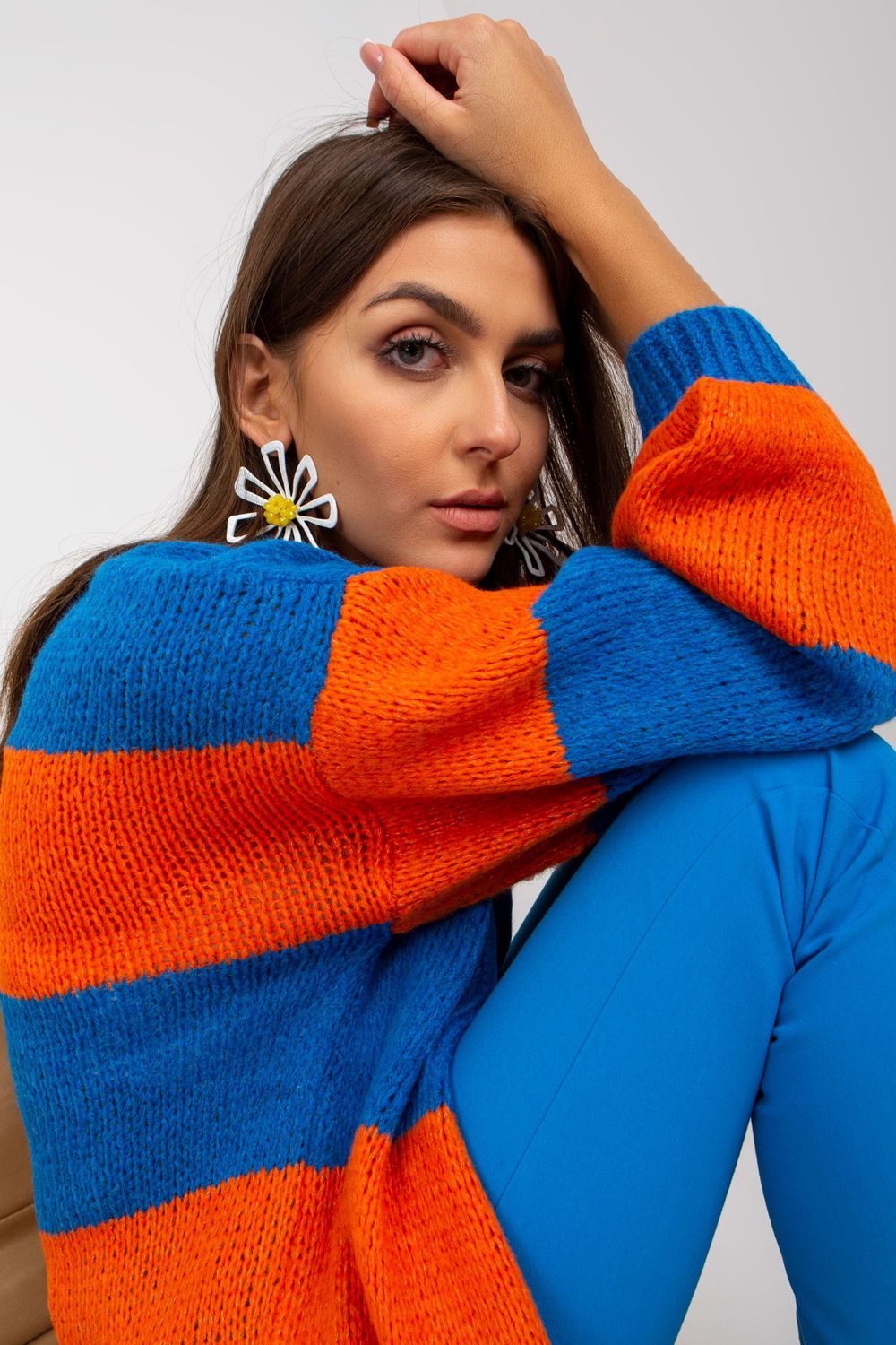 Sweter Kardigan Model TW-SW-BI-M3022.29X Blue - Och Bella170740 - Niebieski