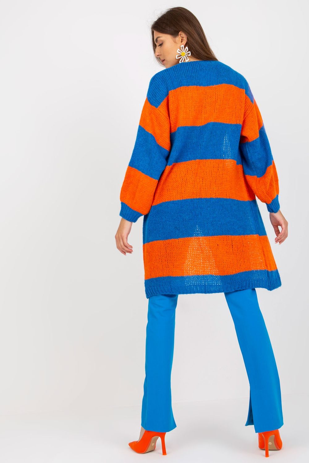 Sweter Kardigan Model TW-SW-BI-M3022.29X Blue - Och Bella170740 - Niebieski - obrazek 2