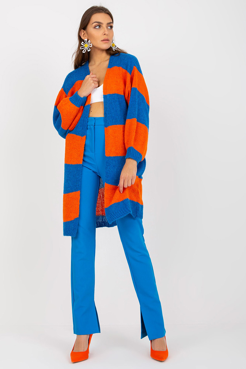 Sweter Kardigan Model TW-SW-BI-M3022.29X Blue - Och Bella170740 - Niebieski - obrazek 3