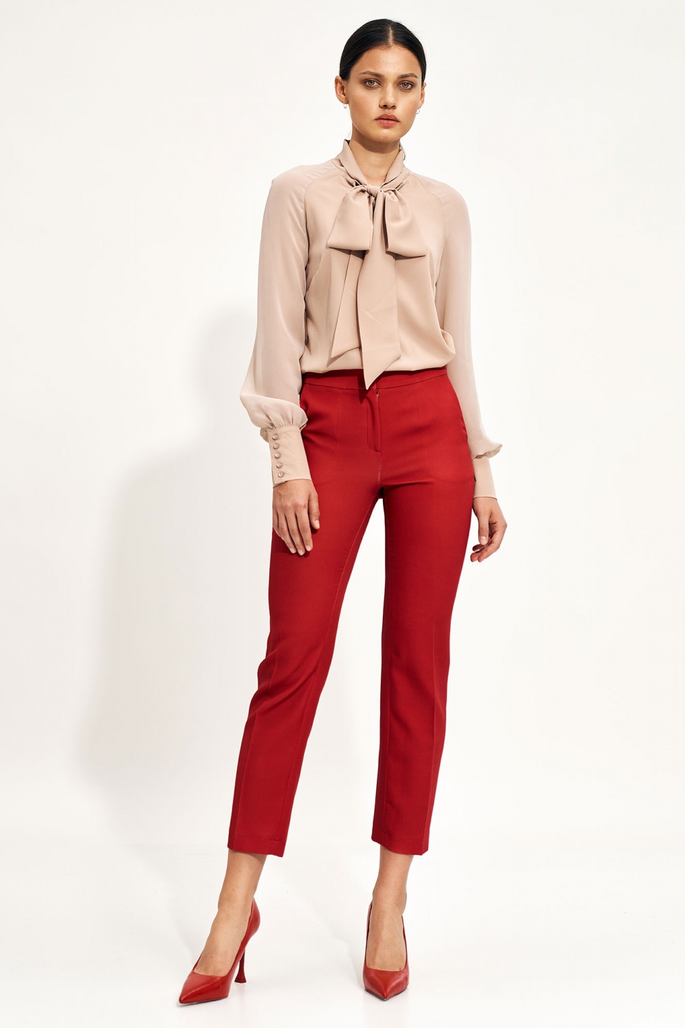 Spodnie Czerwone spodnie chino SD70 Red - Nife171278 - Czerwony
