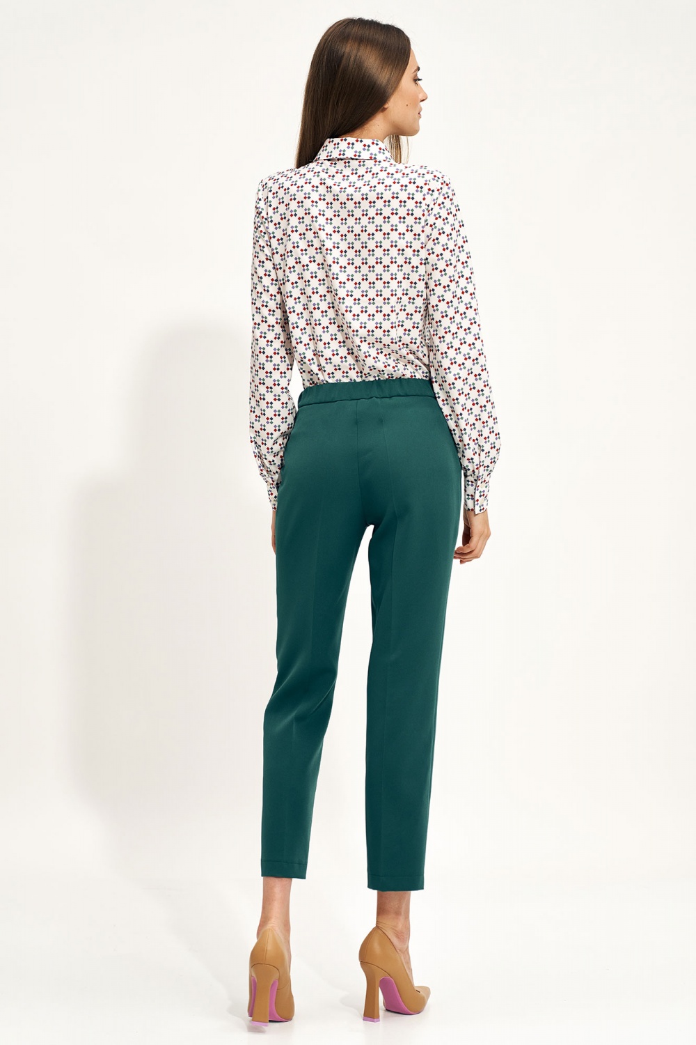 Spodnie Zielone spodnie chino SD70 Green - Nife171279 - Zielony - obrazek 3