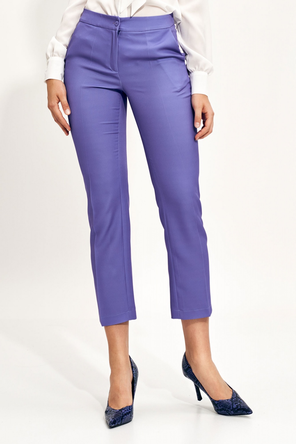 Spodnie Fioletowe spodnie chino SD70 Violet - Nife171286 - Fioletowy