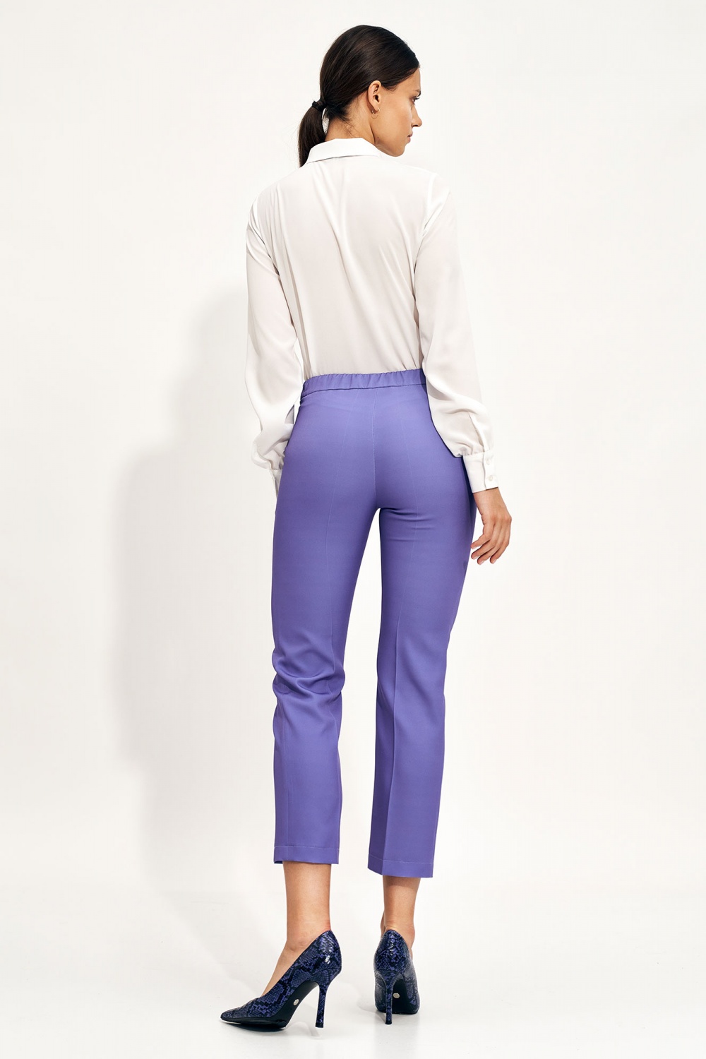 Spodnie Fioletowe spodnie chino SD70 Violet - Nife171286 - Fioletowy - obrazek 3