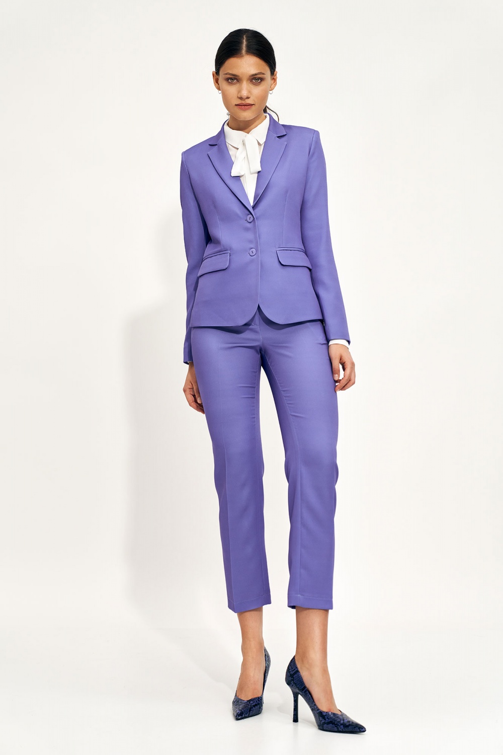 Spodnie Fioletowe spodnie chino SD70 Violet - Nife171286 - Fioletowy - obrazek 4