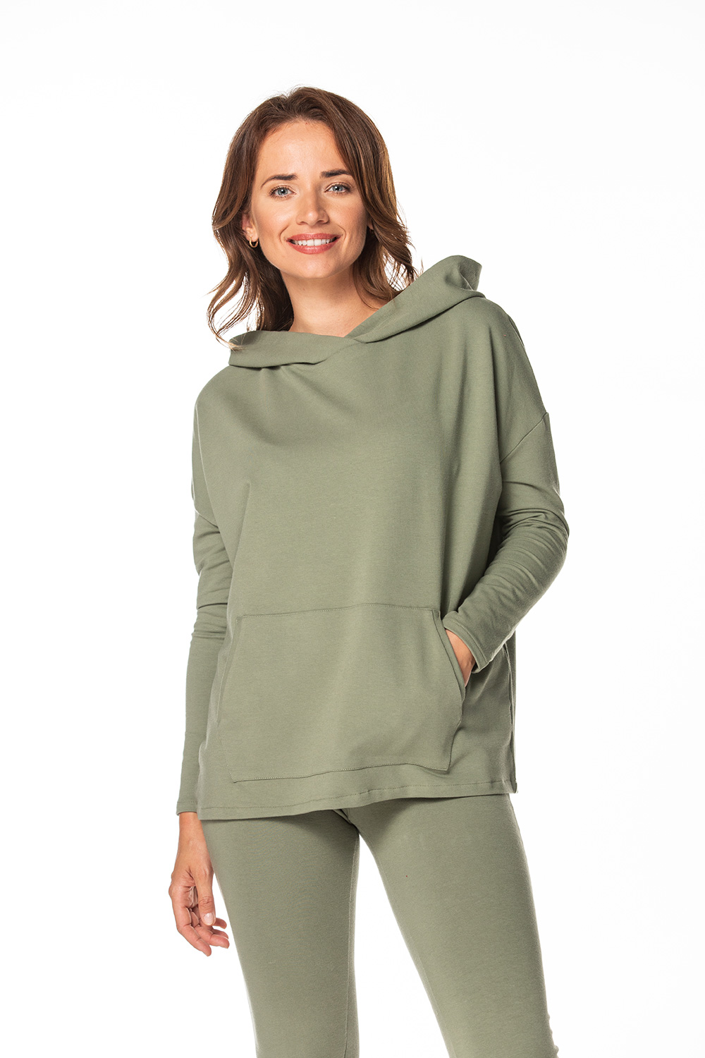 Bluza Damska Model T371/9 Khaki - Tessita171888 - Zielony