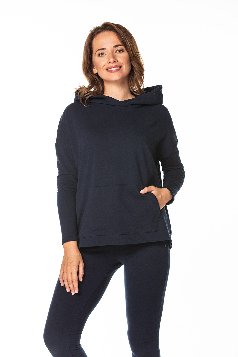 Bluza Damska Model T371/4 Navy - Tessita171890 - Granatowy
