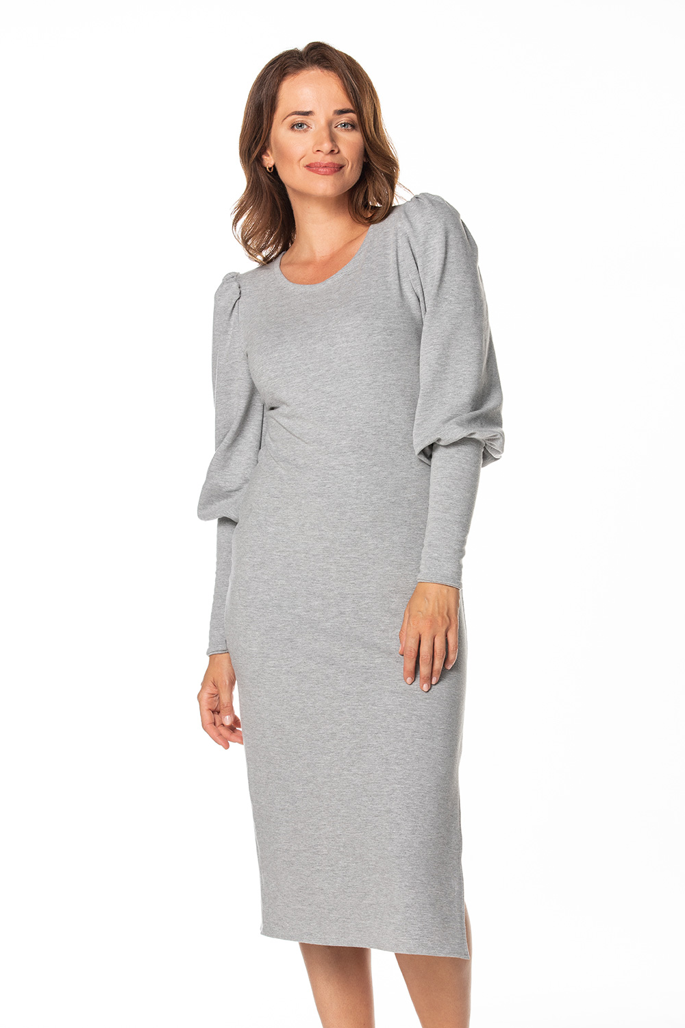 Sukienka Model T367/2 Light Grey - Tessita171906 - Szary