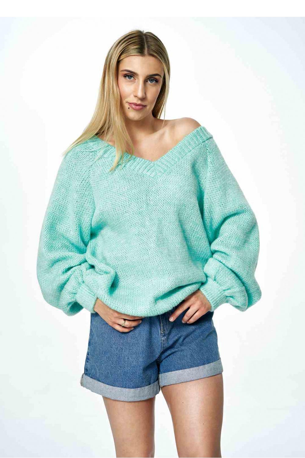 Sweter Damski Model M898 Mint - Figl172012 - Zielony