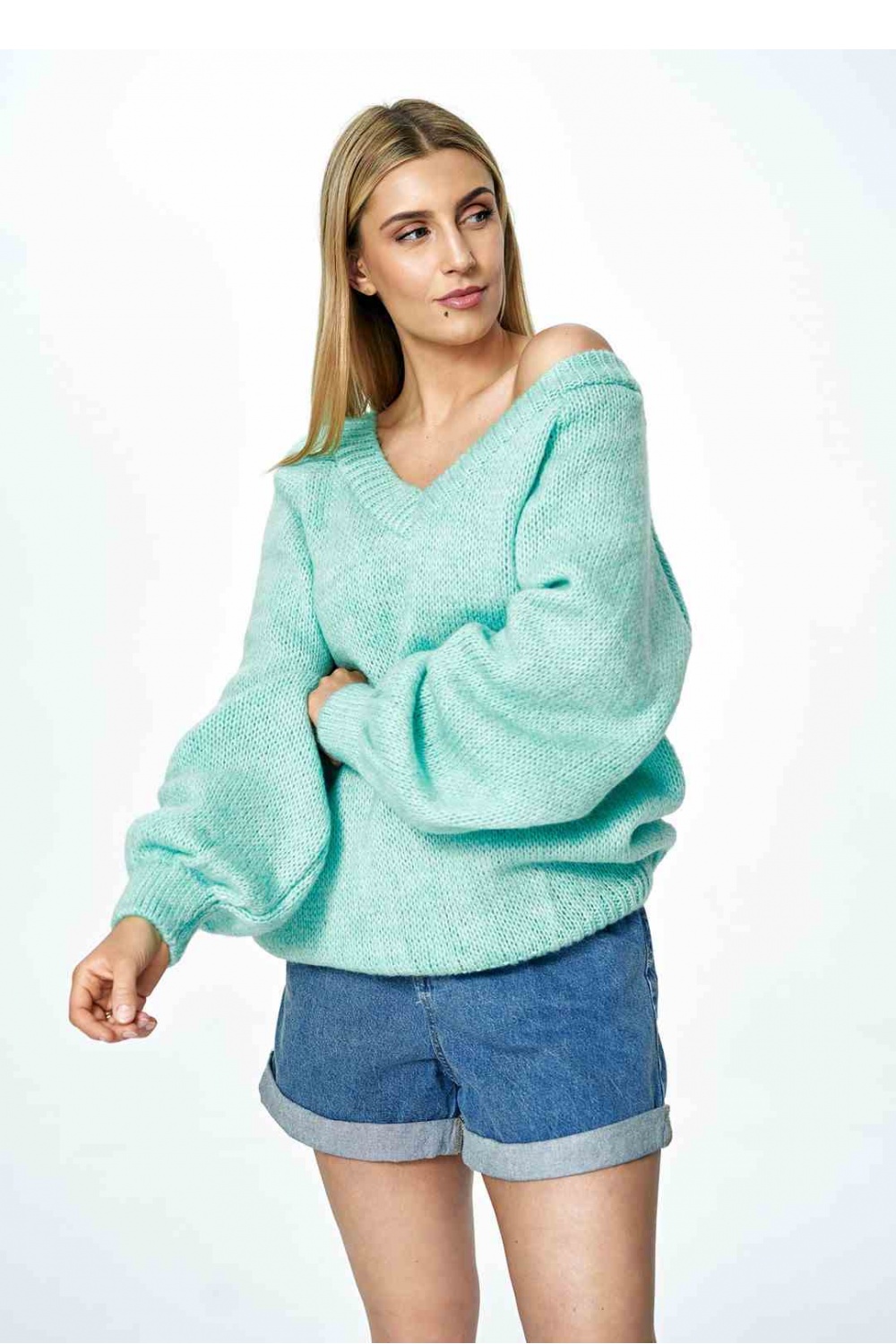 Sweter Damski Model M898 Mint - Figl172012 - Zielony - obrazek 2