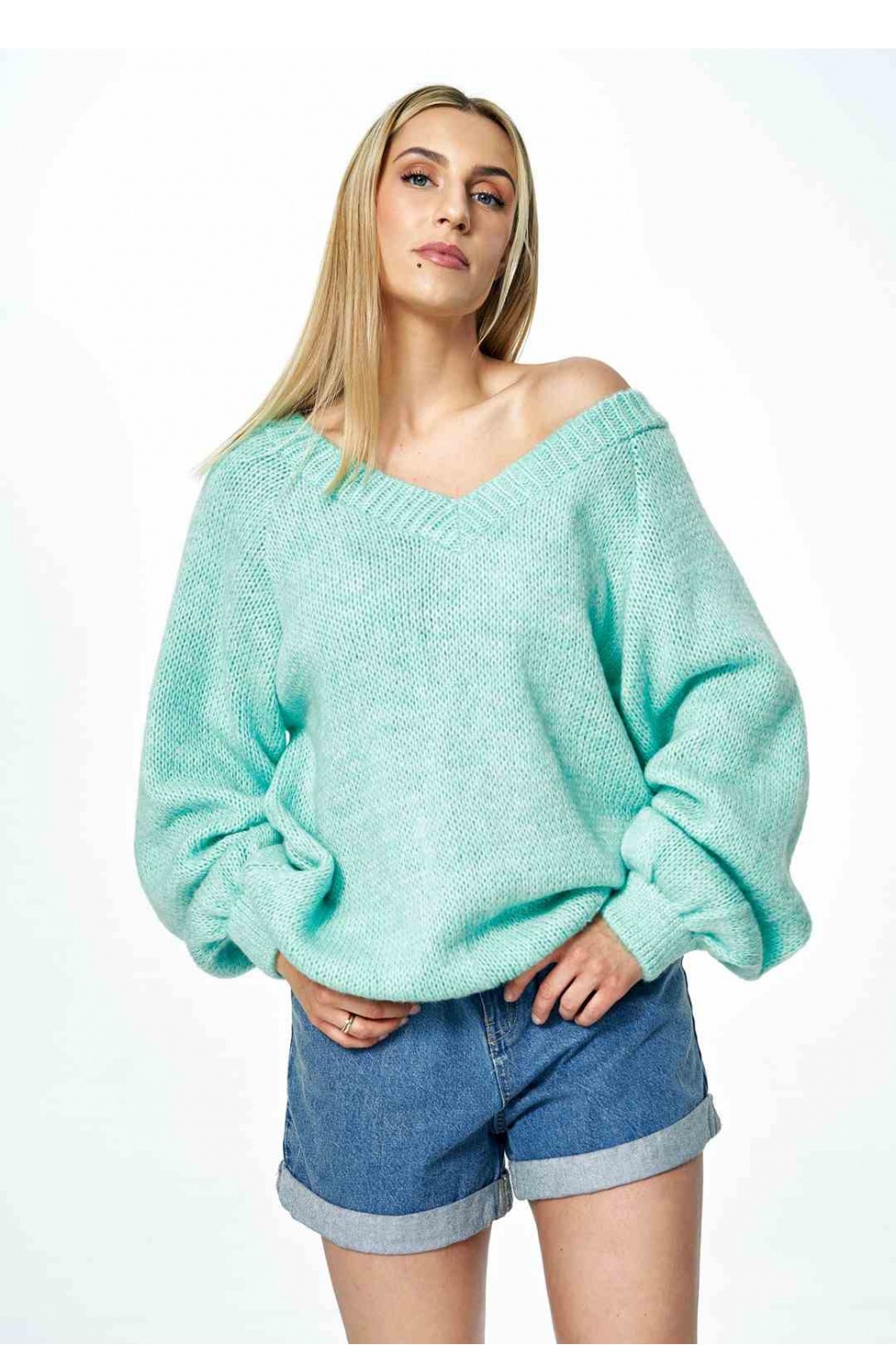 Sweter Damski Model M898 Mint - Figl172012 - Zielony - obrazek 4