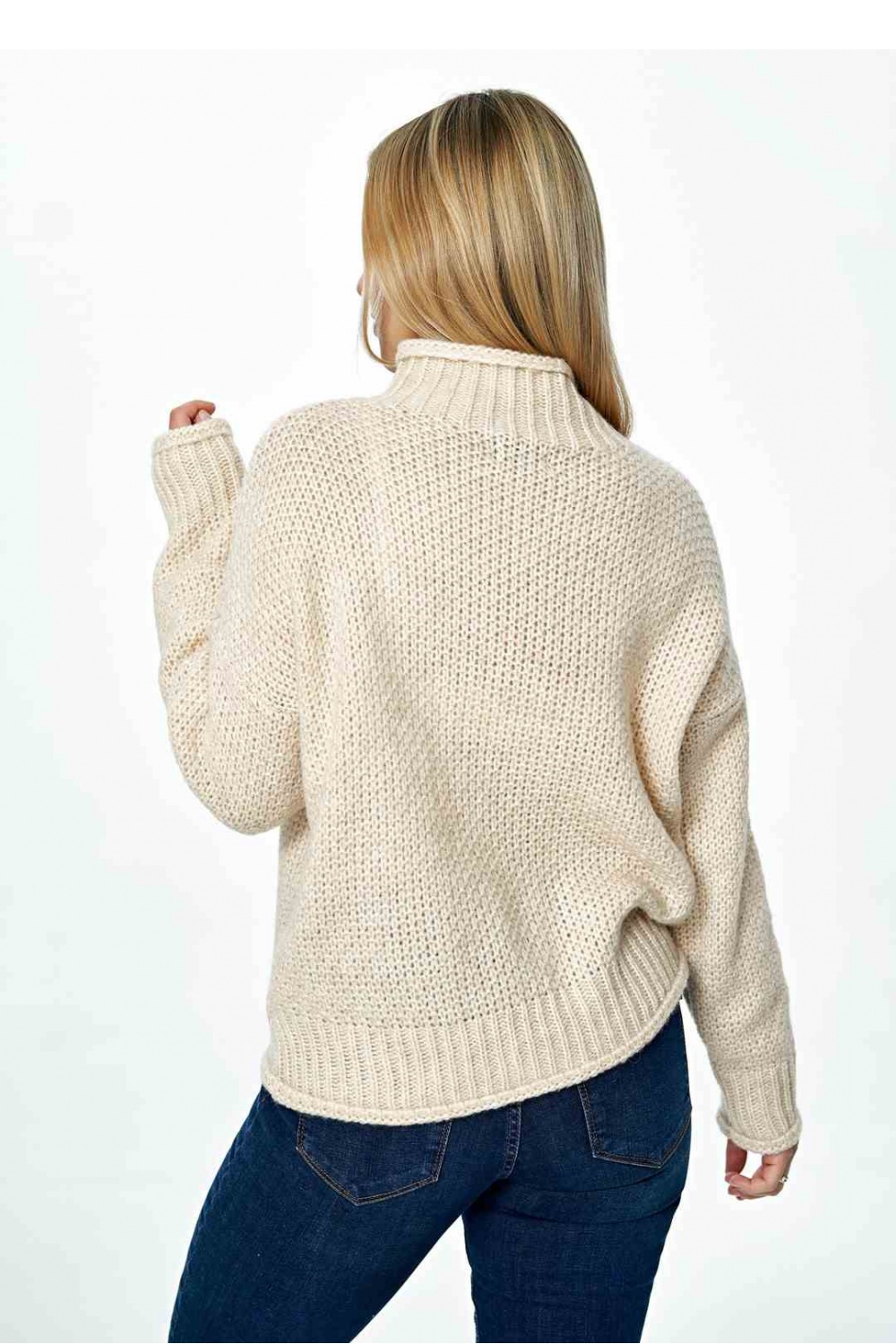 Sweter Damski Model M886 Beige - Figl172241 - Beżowy - obrazek 3