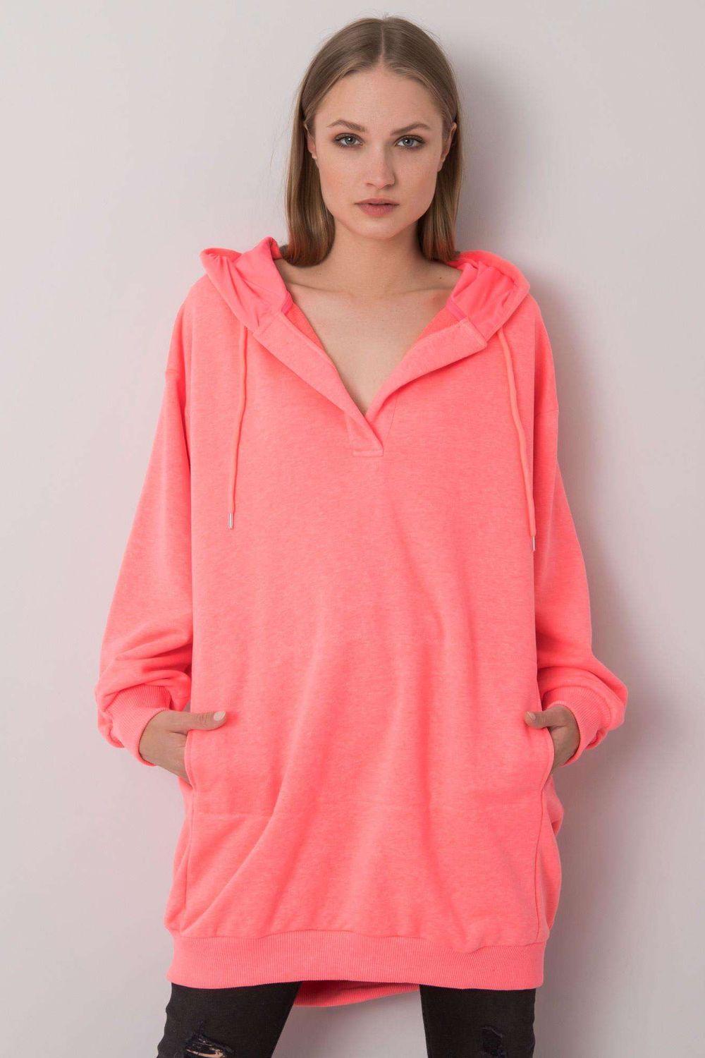 Bluza Damska Model EM-BL-ES-21-528.12X Fluo Pink - Ex Moda172636 - Różowy