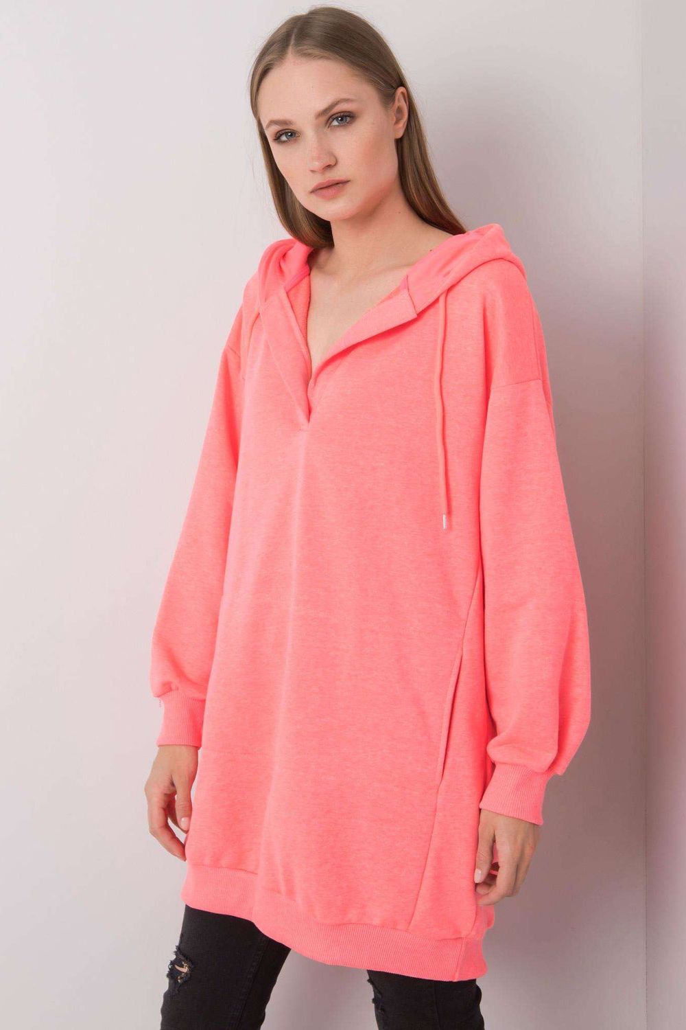 Bluza Damska Model EM-BL-ES-21-528.12X Fluo Pink - Ex Moda172636 - Różowy - obrazek 2