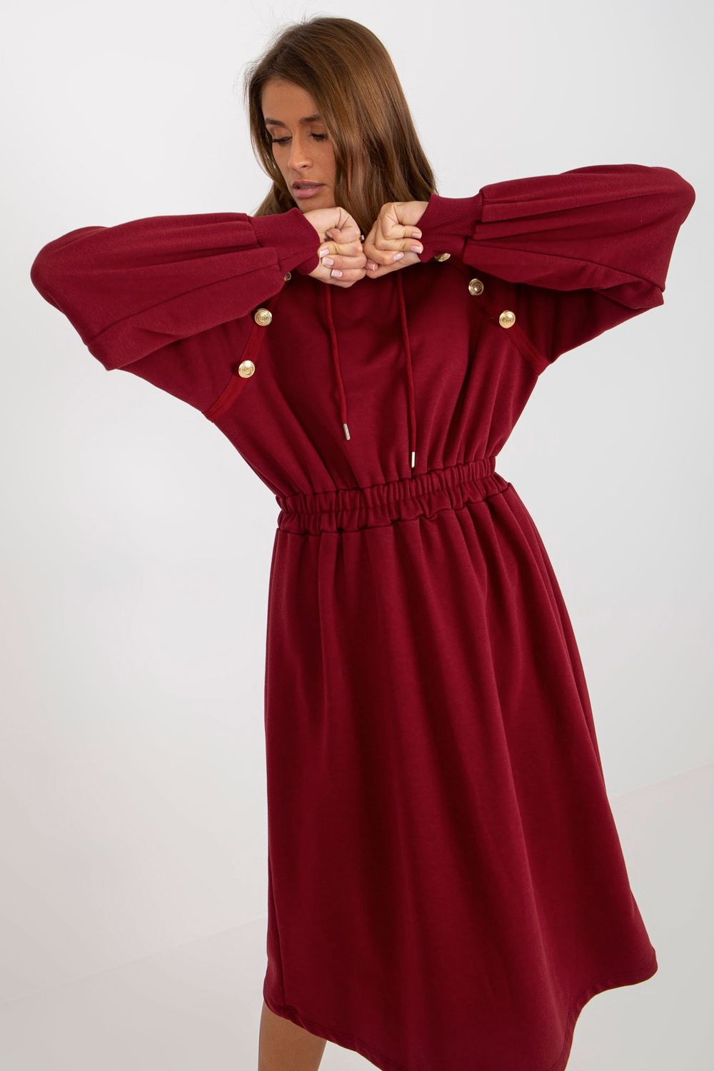 Sukienka Model RV-SK-8336.12P Bordo - Relevance173396 - Czerwony