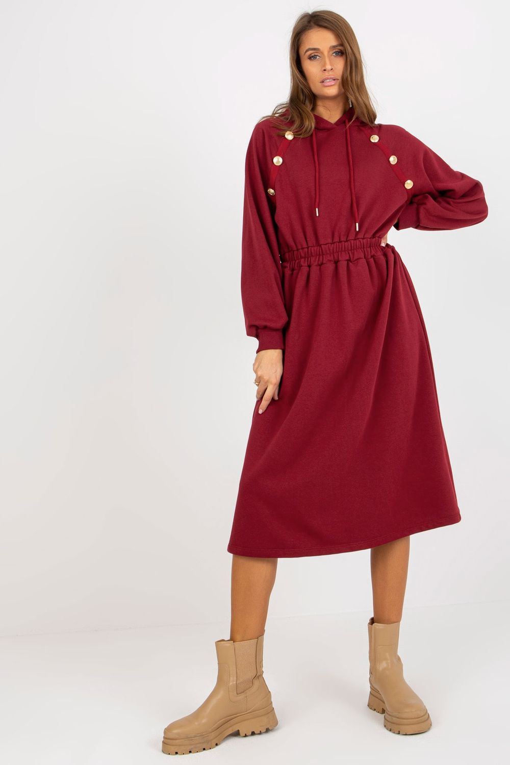 Sukienka Model RV-SK-8336.12P Bordo - Relevance173396 - Czerwony - obrazek 2