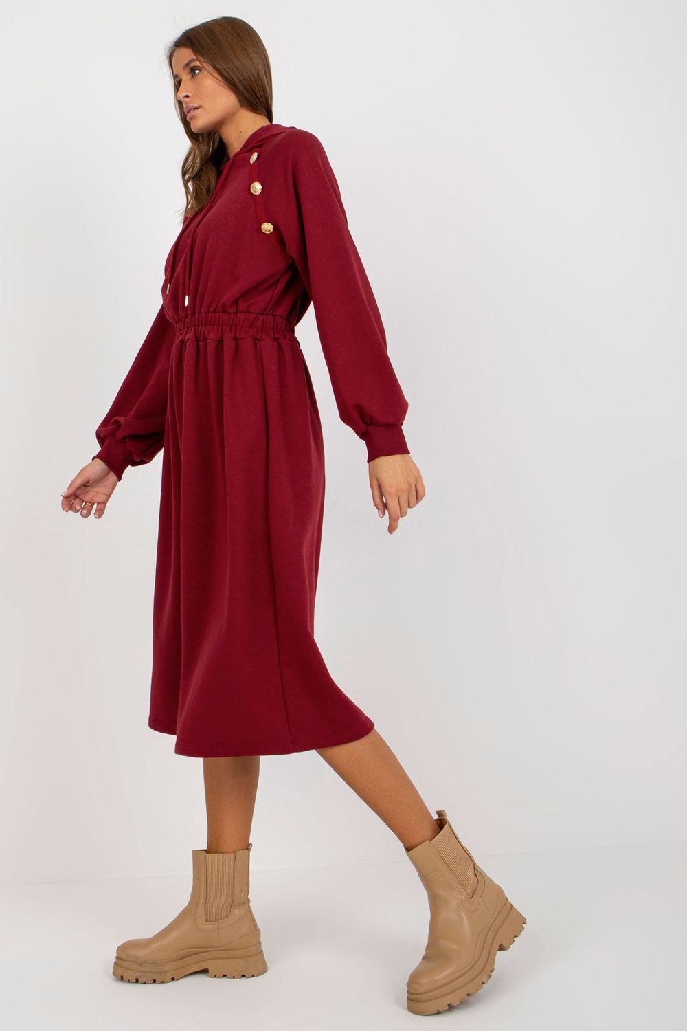 Sukienka Model RV-SK-8336.12P Bordo - Relevance173396 - Czerwony - obrazek 3