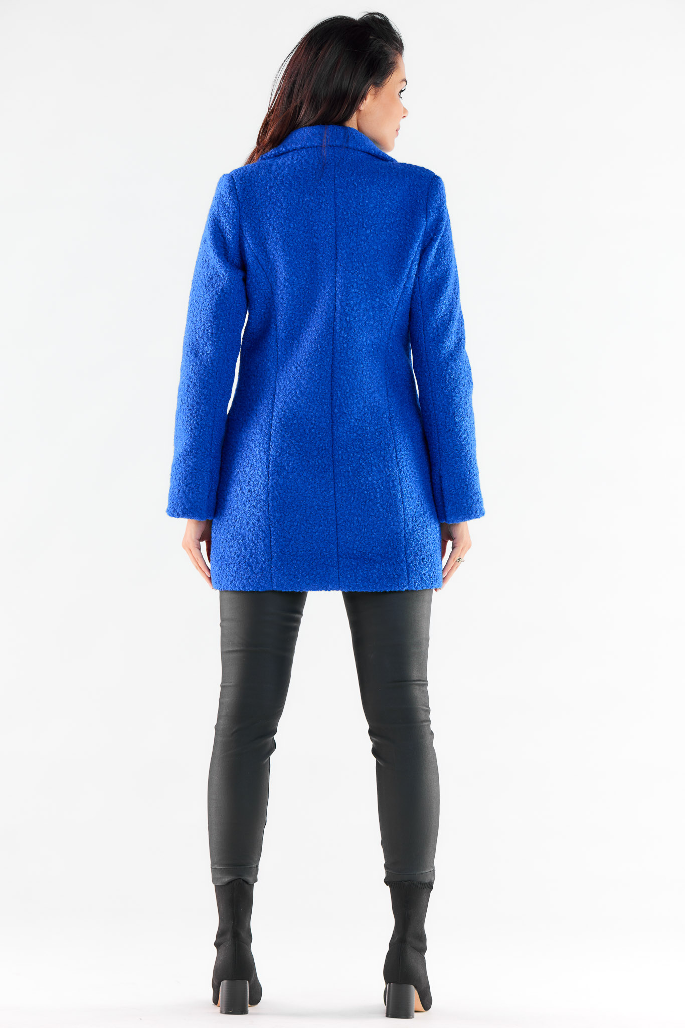 Płaszcz Damski Model A546 Blue - awama173859 - Niebieski - obrazek 3