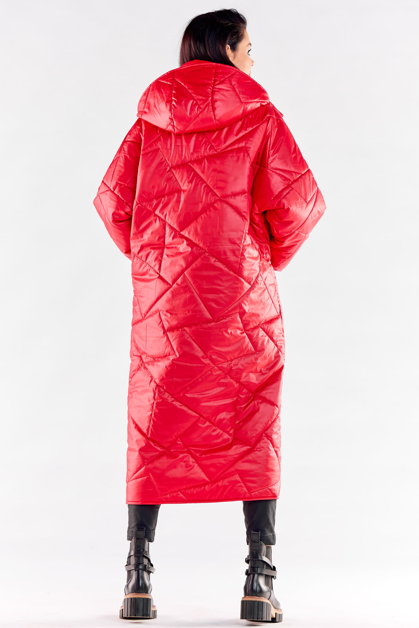 Płaszcz Damski Model A541 Red - awama173879 - Czerwony - obrazek 3