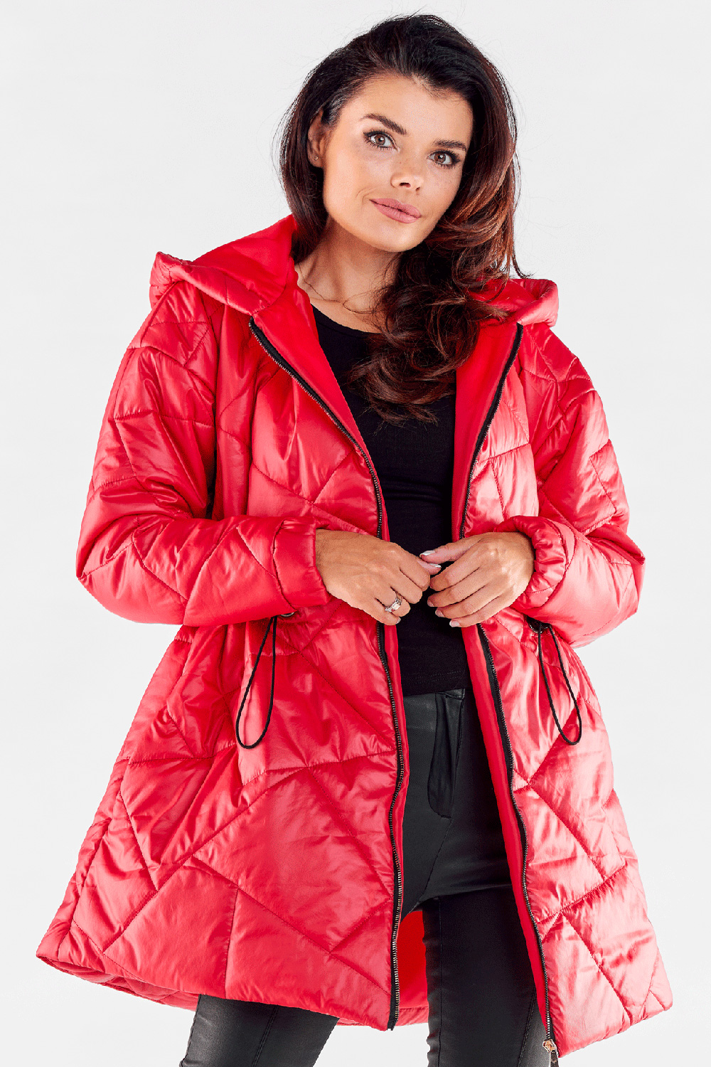 Kurtka Damska Model A540 Red - awama173882 - Czerwony