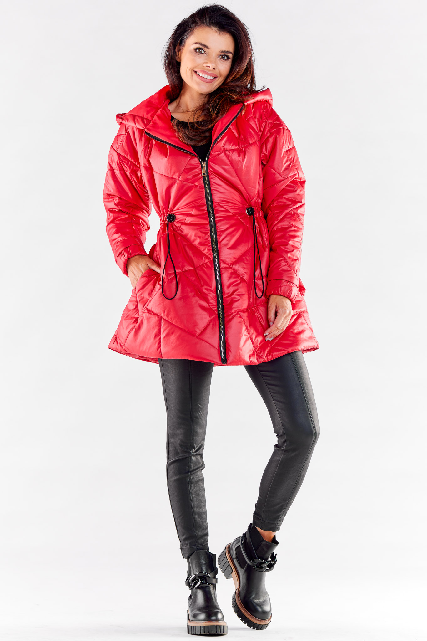 Kurtka Damska Model A540 Red - awama173882 - Czerwony - obrazek 2