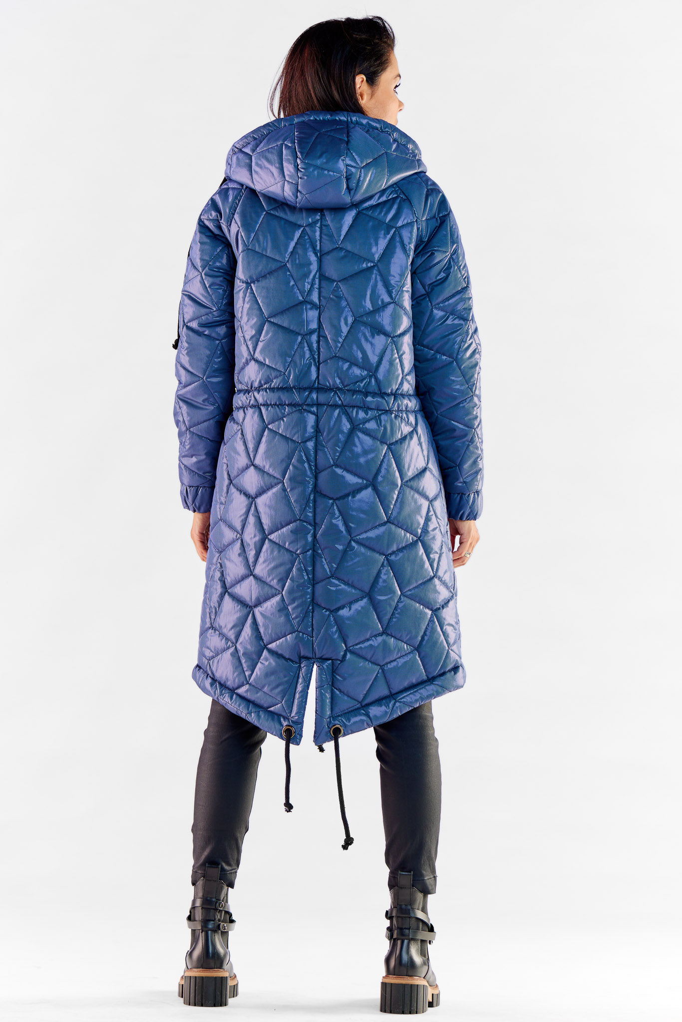 Kurtka Damska Model A538 Navy - awama173886 - Granatowy - obrazek 3
