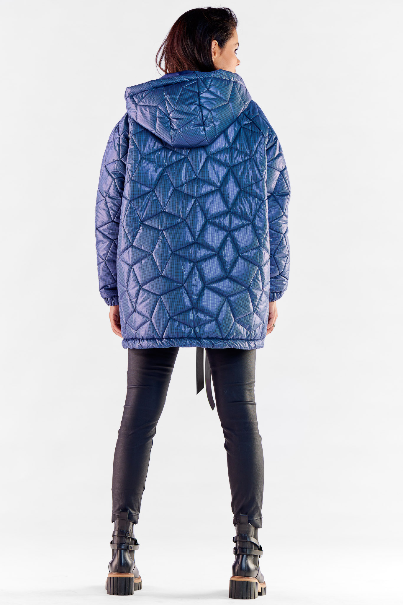 Kurtka Damska Model A536 Navy - awama173890 - Granatowy - obrazek 3