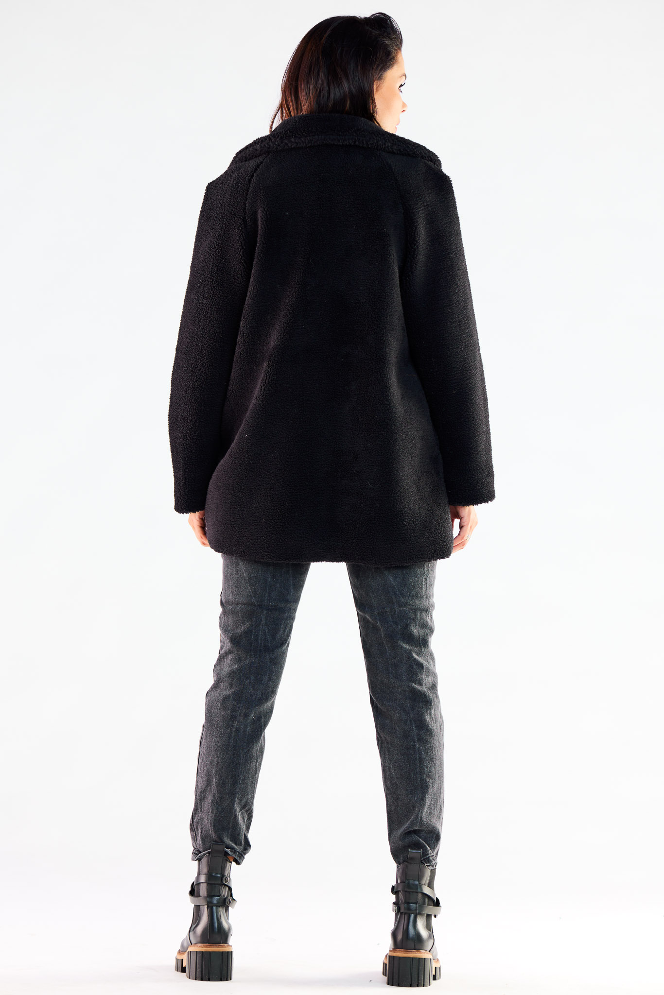Płaszcz Damski Model A534 Black - awama173896 - Czarny - obrazek 3