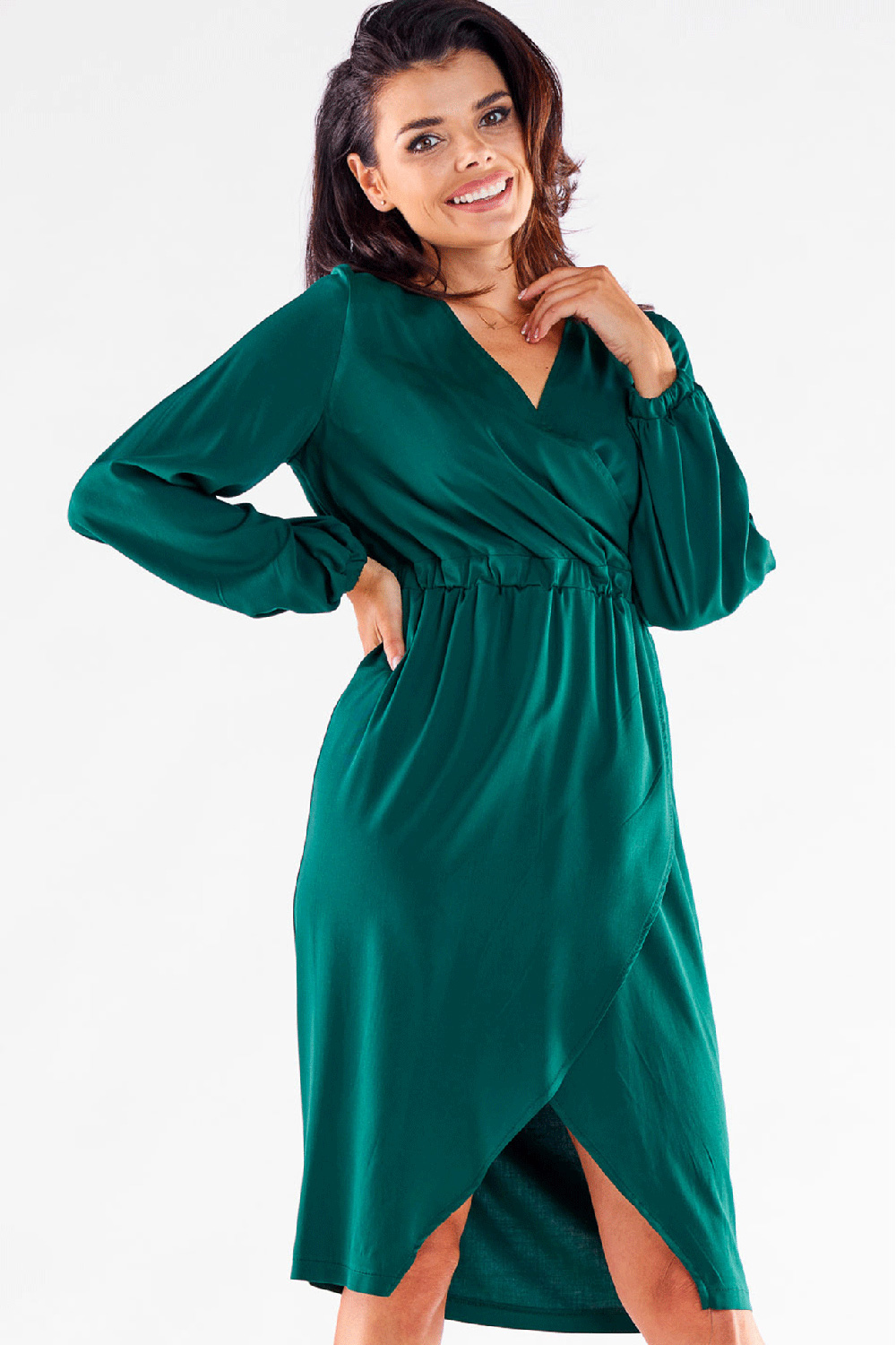 Sukienka Model A523 Bottle Green - awama173928 - Zielony