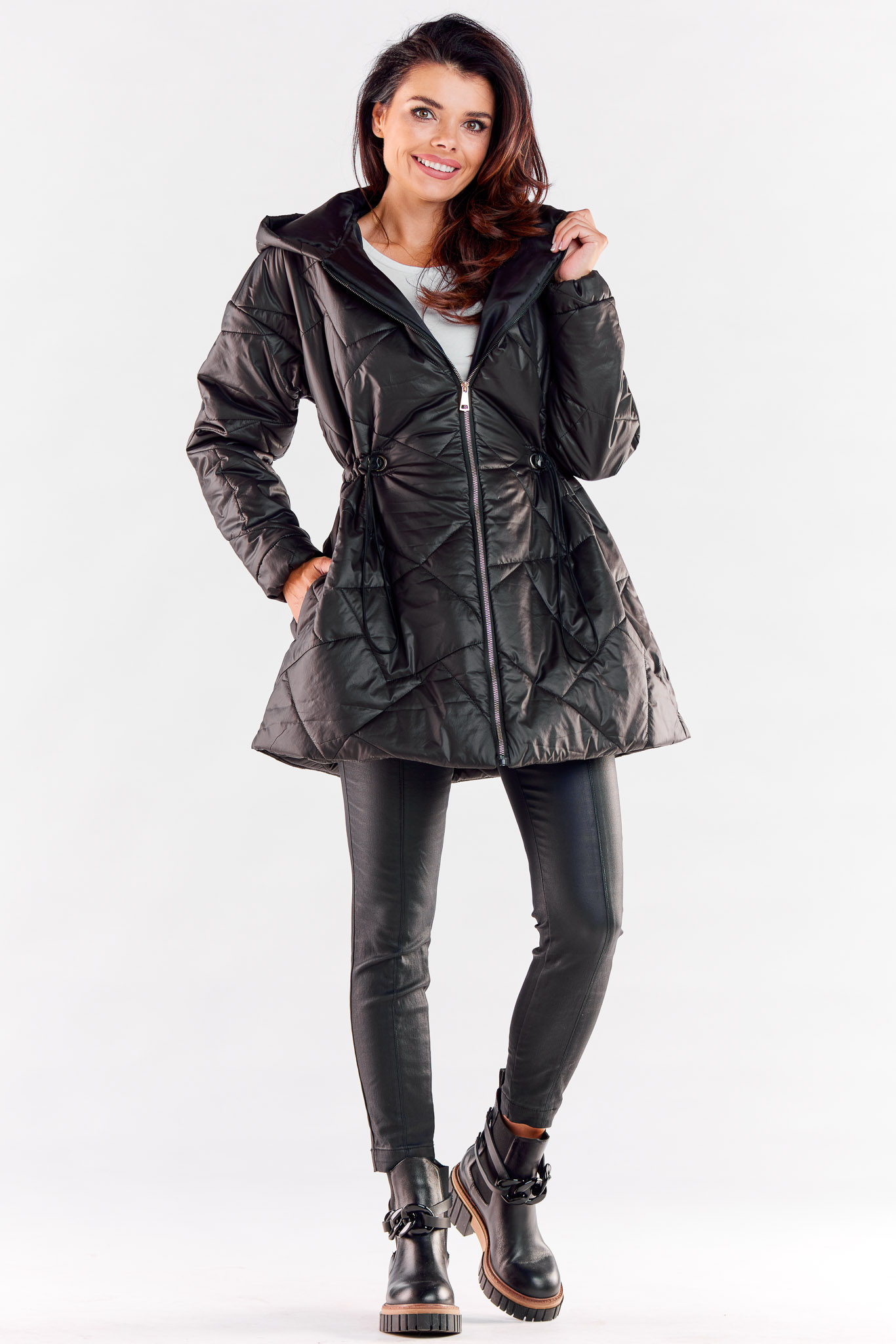 Kurtka Damska Model A540 Black - awama173972 - Czarny - obrazek 2