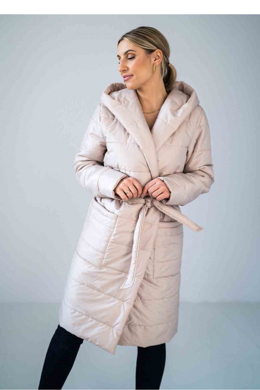 Płaszcz Damski Model M929 Beige - Figl174073 - Beżowy