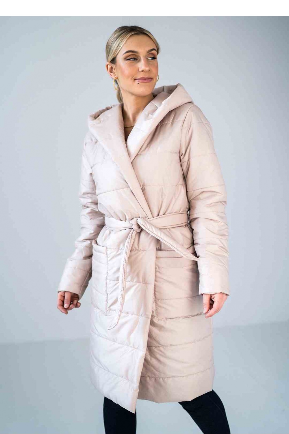 Płaszcz Damski Model M929 Beige - Figl174073 - Beżowy - obrazek 4