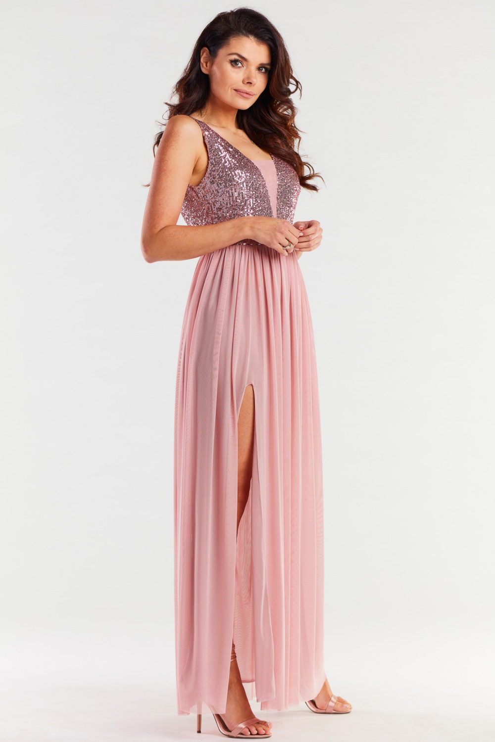 Sukienka Model A486 Pink - awama174300 - Różowy - obrazek 3