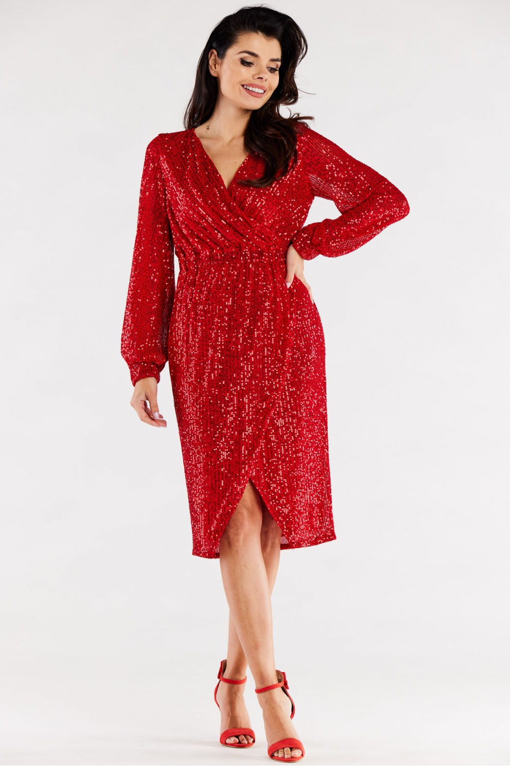 Sukienka Model A565 Red - awama174353 - Czerwony - obrazek 2