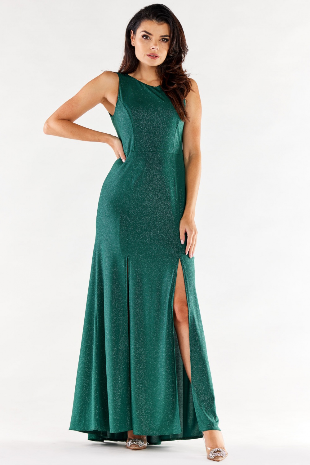 Sukienka Model A549 Bottle Green - awama174384 - Zielony