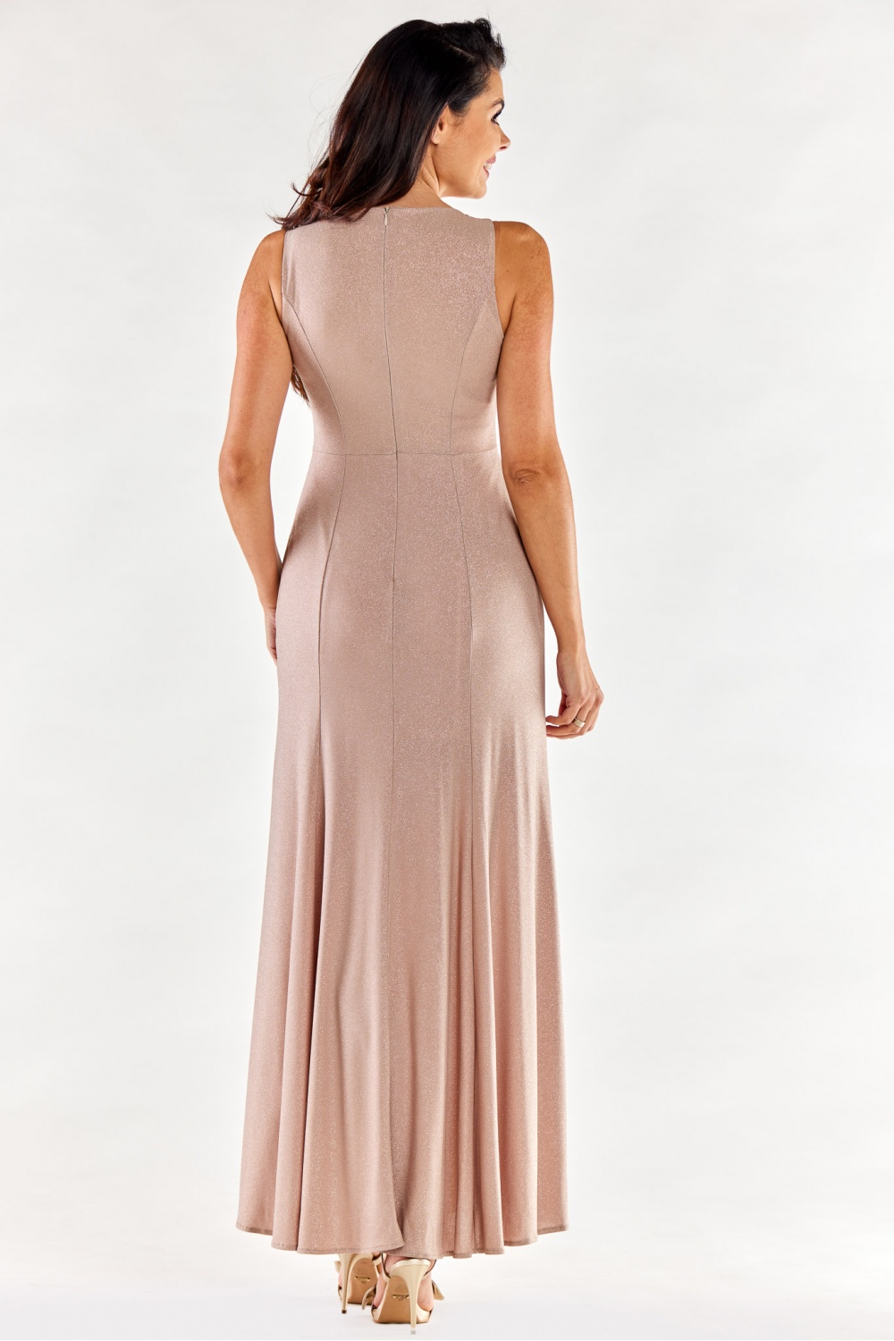 Sukienka Model A549 Beige - awama174386 - Beżowy - obrazek 3