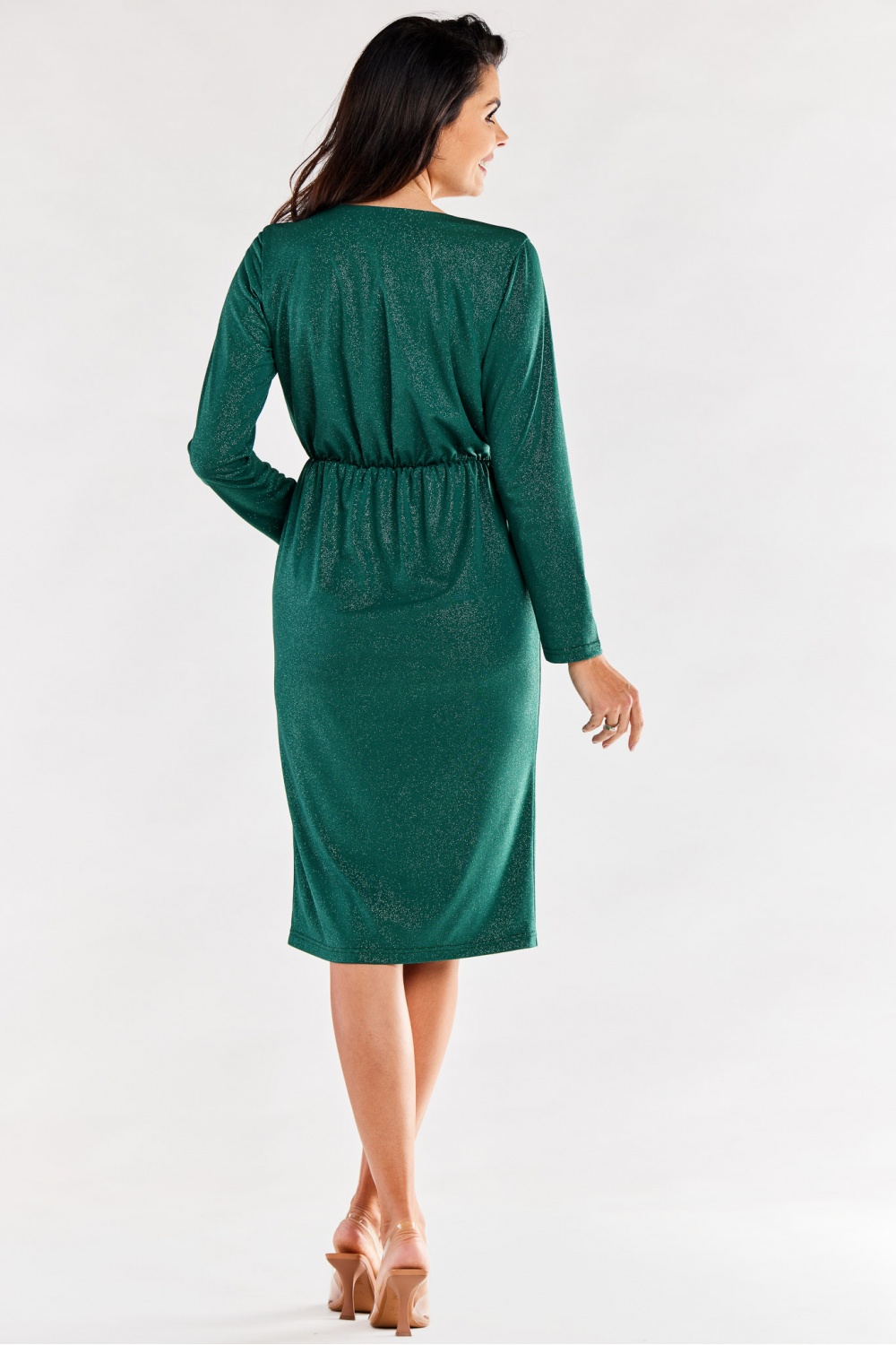 Sukienka Model A548 Bottle Green - awama174388 - Zielony - obrazek 3