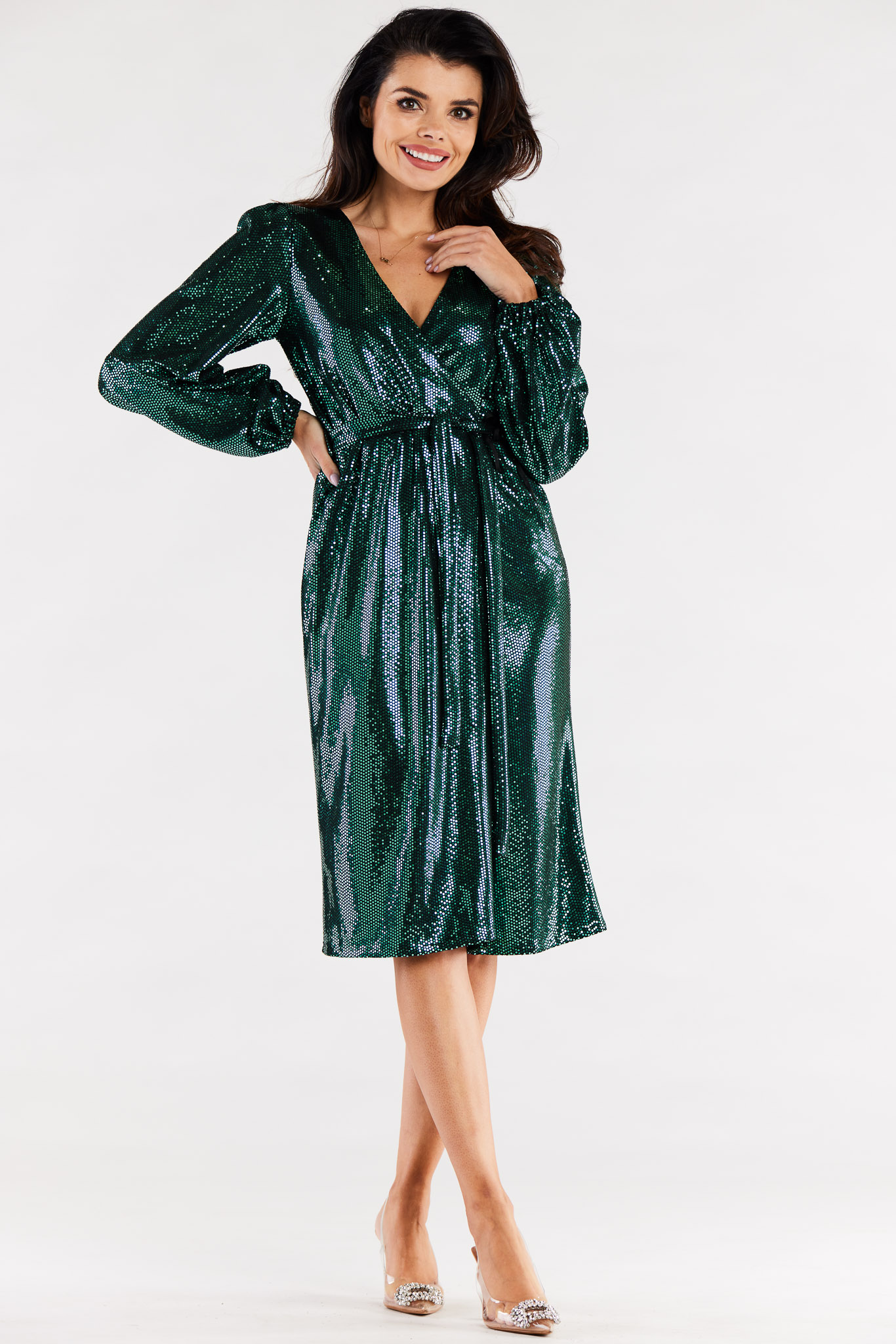 Sukienka Model A564 Green Dots - awama174357 - Zielony - obrazek 2