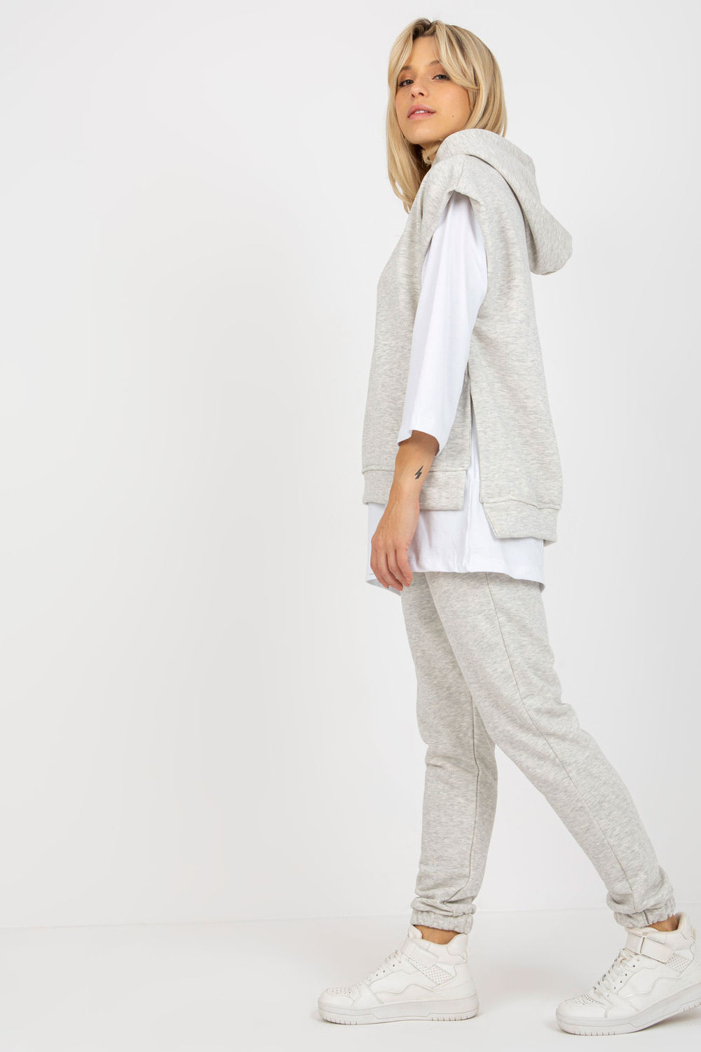 Spodnie Komplet Model EM-KMPL-764.64 Light Grey - Ex Moda174622 - Szary - obrazek 3