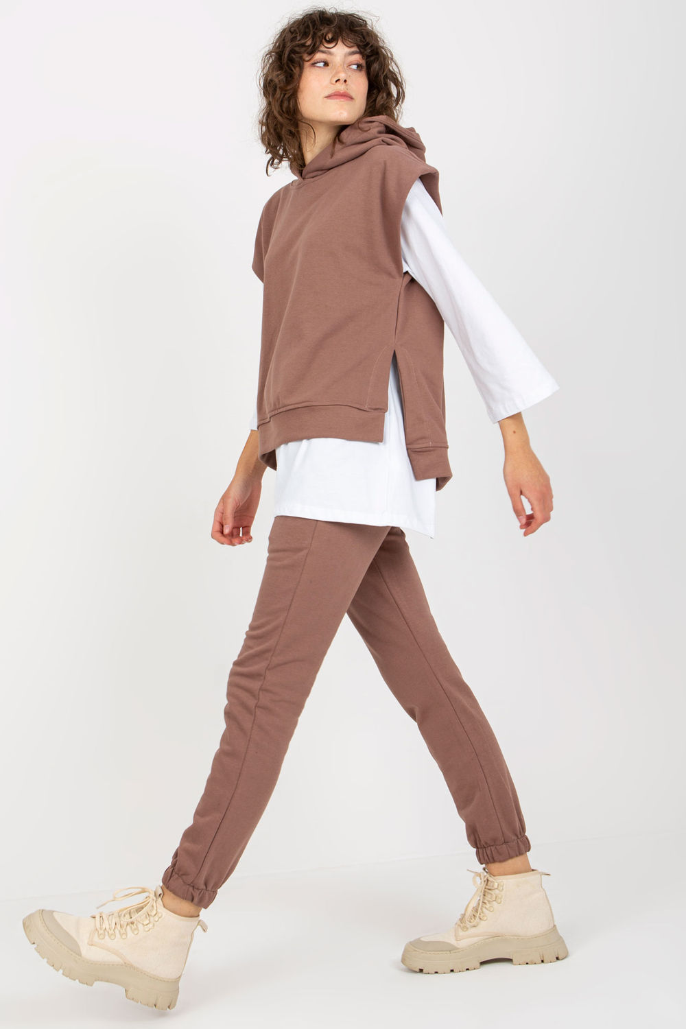 Spodnie Komplet Model EM-KMPL-764.64 Brown - Ex Moda174626 - Brązowy - obrazek 2