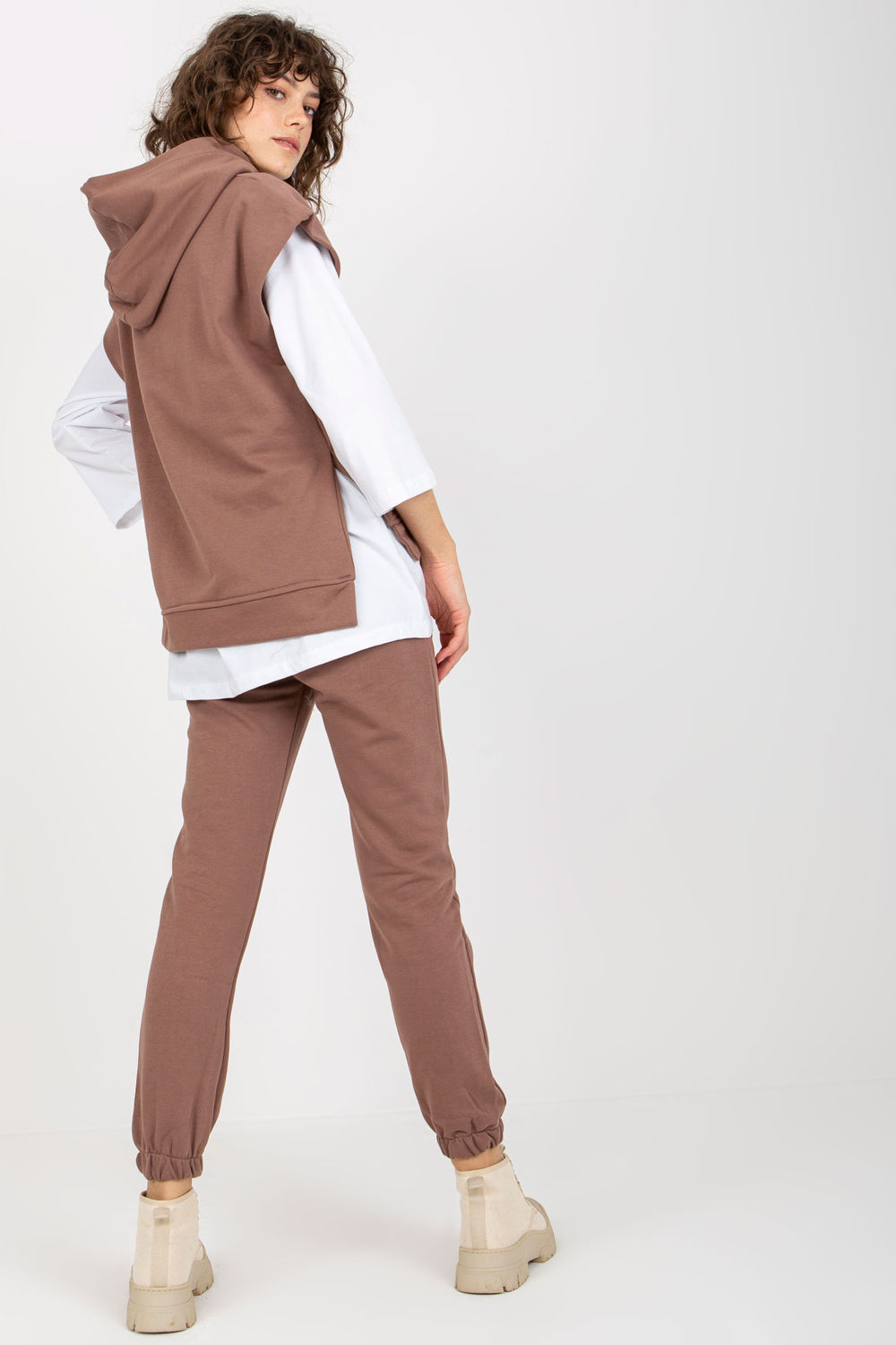 Spodnie Komplet Model EM-KMPL-764.64 Brown - Ex Moda174626 - Brązowy - obrazek 3
