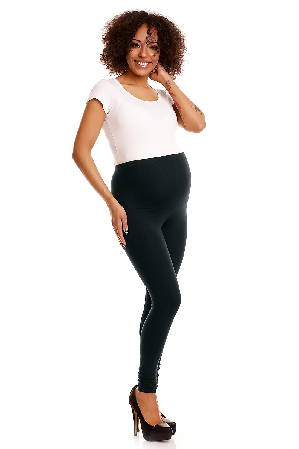 Legginsy Ciążowe Model 1469B Black - PeeKaBoo174801 - Czarny - obrazek 2