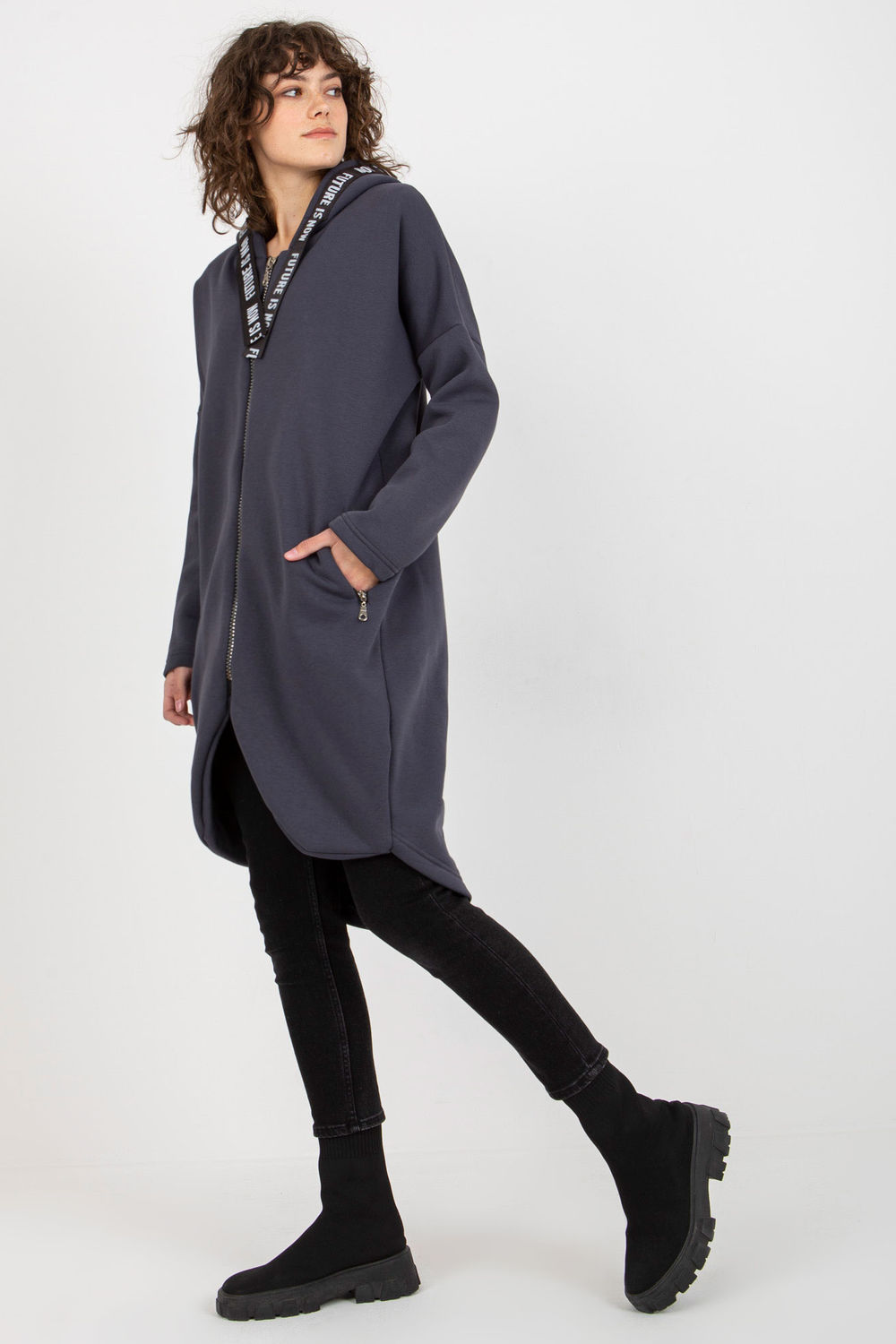 Bluza Damska Model RV-BL-6683.00P Grafit - Relevance174830 - Szary - obrazek 3