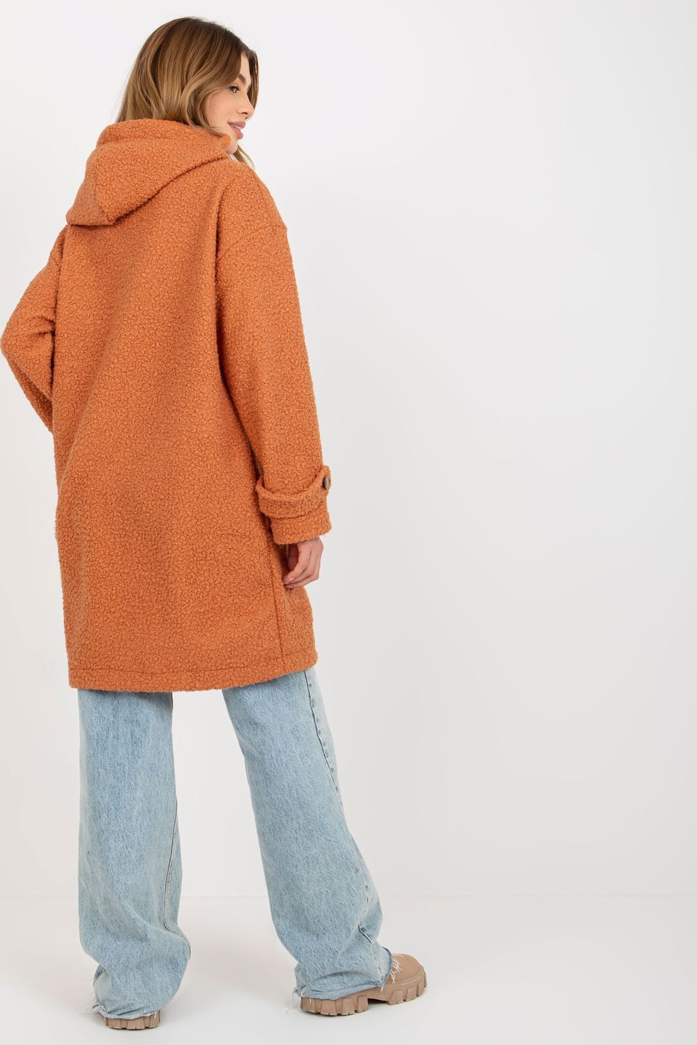 Płaszcz Damski Model RV-PL-8449.98P Dark Orange - Relevance175171 - Pomarańczowy - obrazek 3