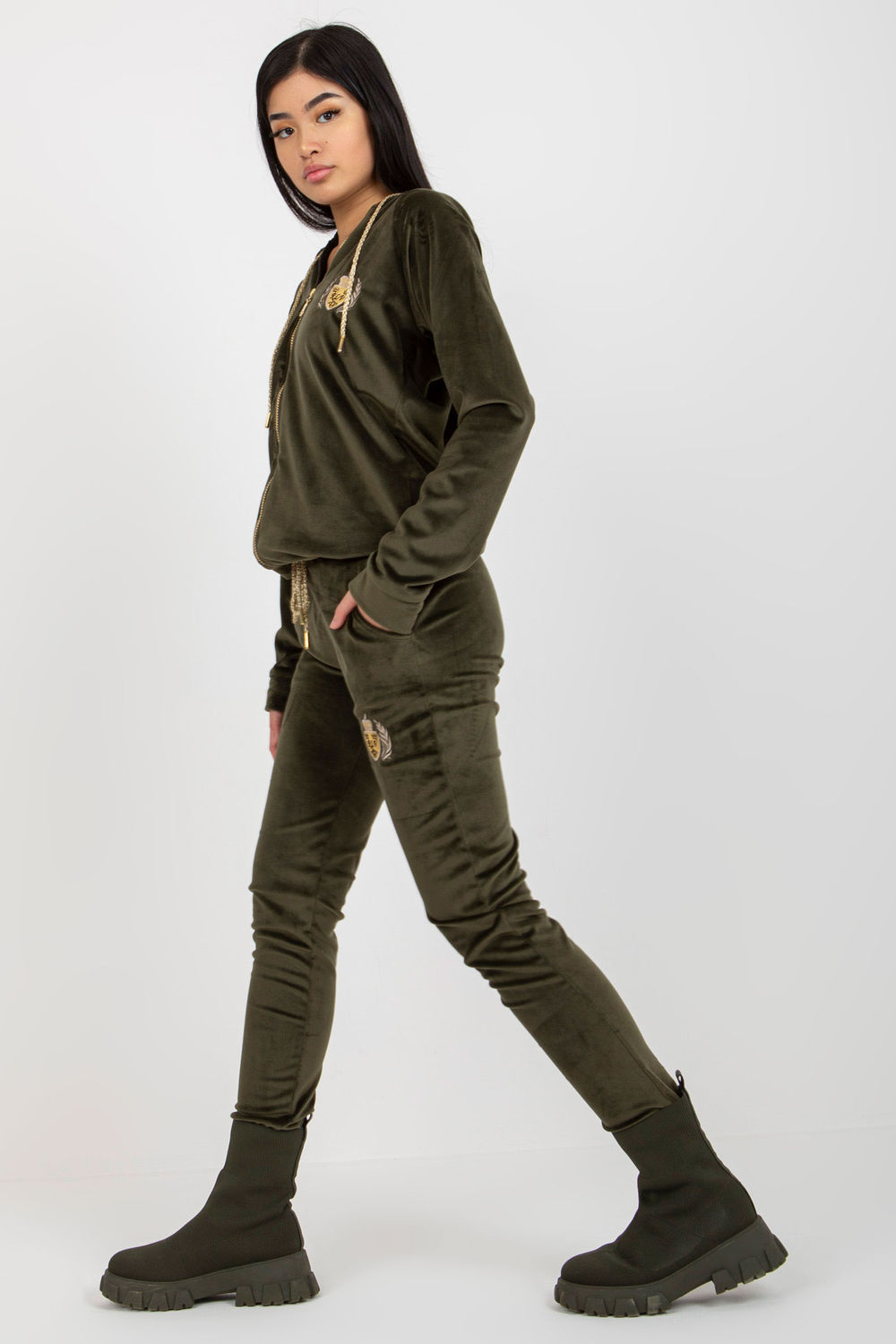 Spodnie Komplet Model RV-KMPL-8443.98P Khaki - Relevance175177 - Zielony - obrazek 2
