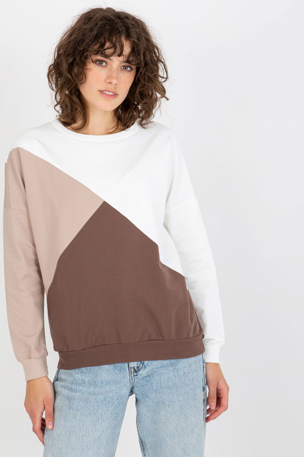 Bluza Damska Model RV-BL-8463.41P White/Brown - Relevance175192 - Brązowy