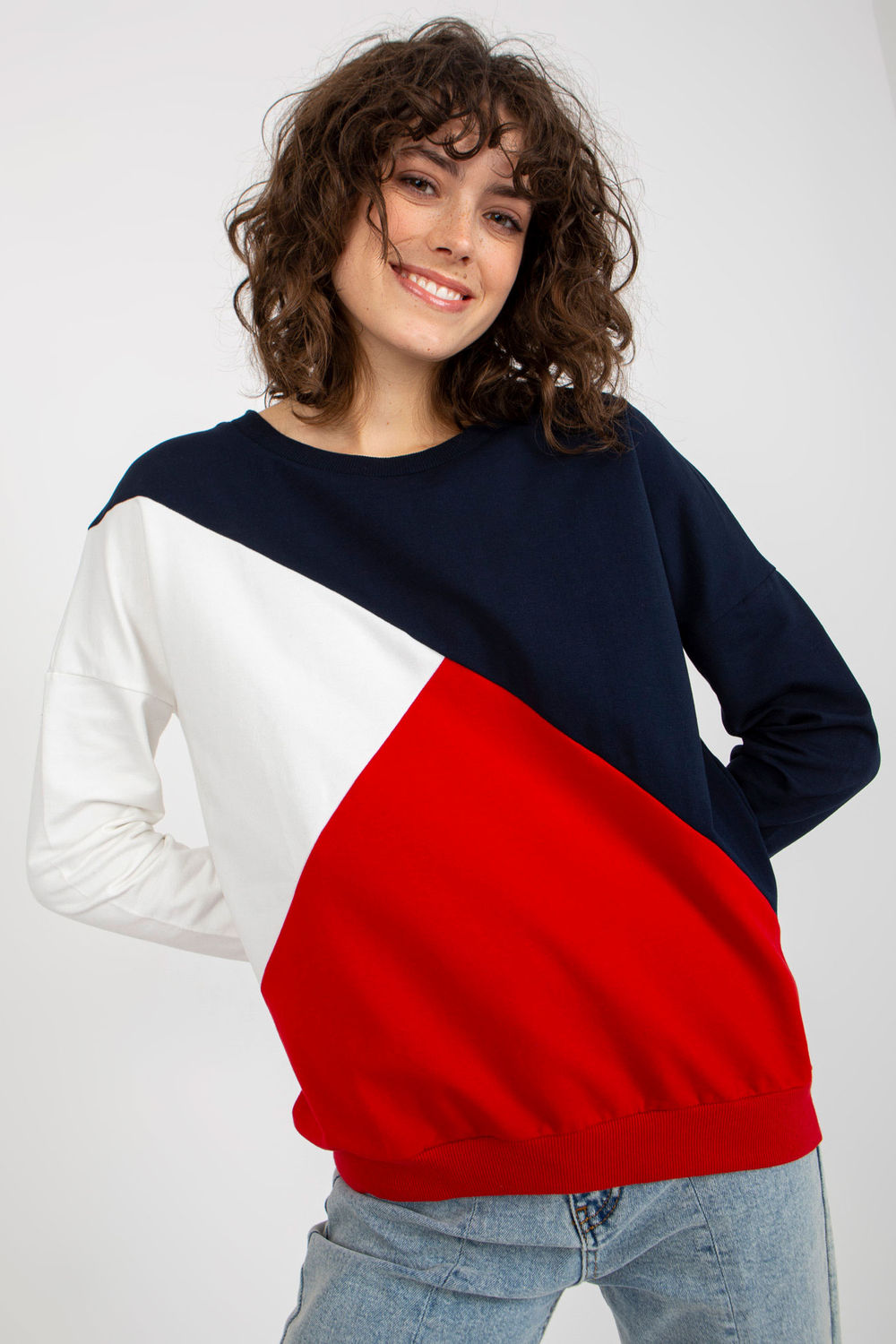 Bluza Damska Model RV-BL-8463.41P Navy/Red - Relevance175193 - Granatowy